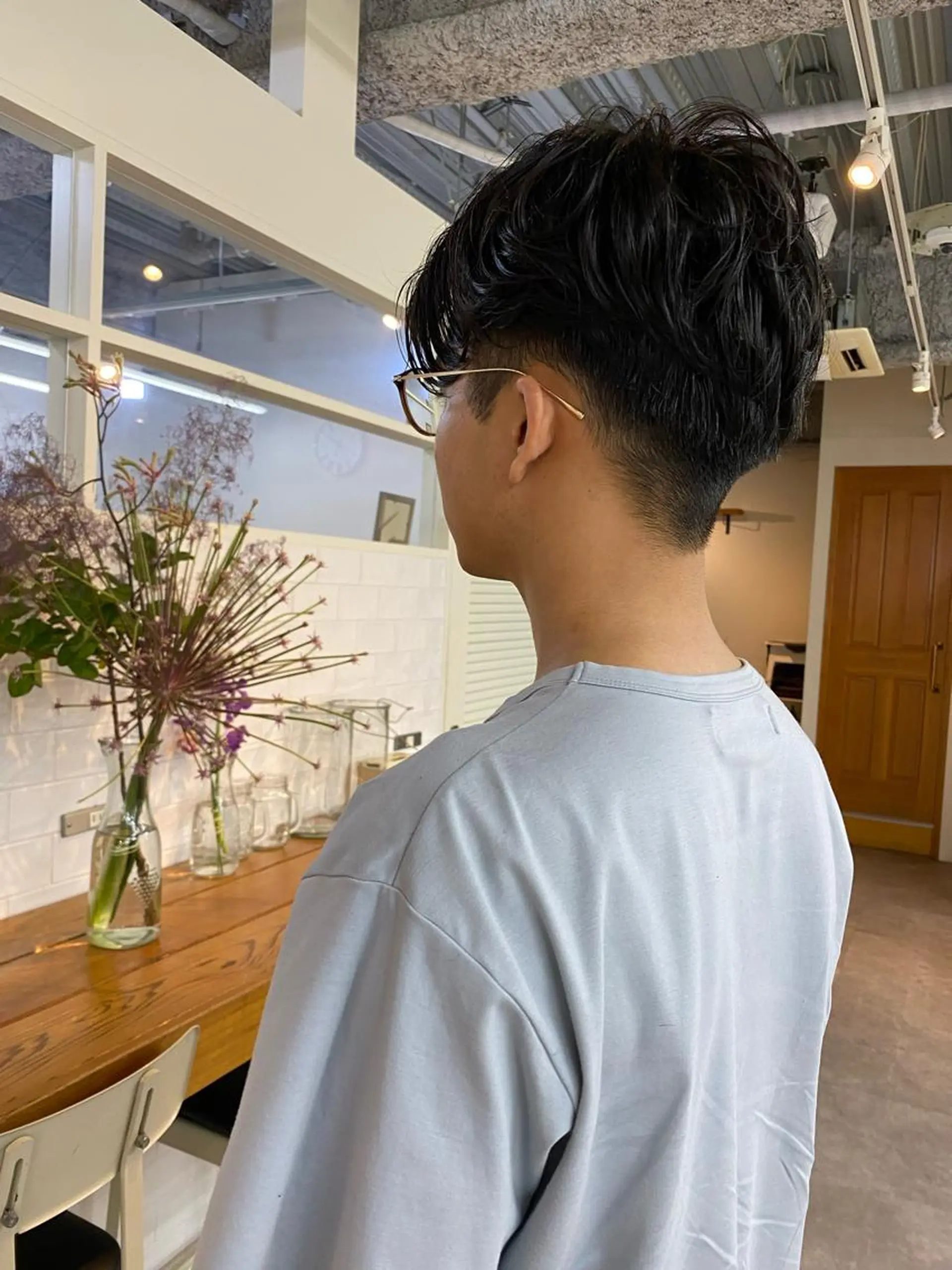 パーマ メンズ カット パーマ yumeka🩶ボブ 暖色/透け感カラーのヘアスタイル