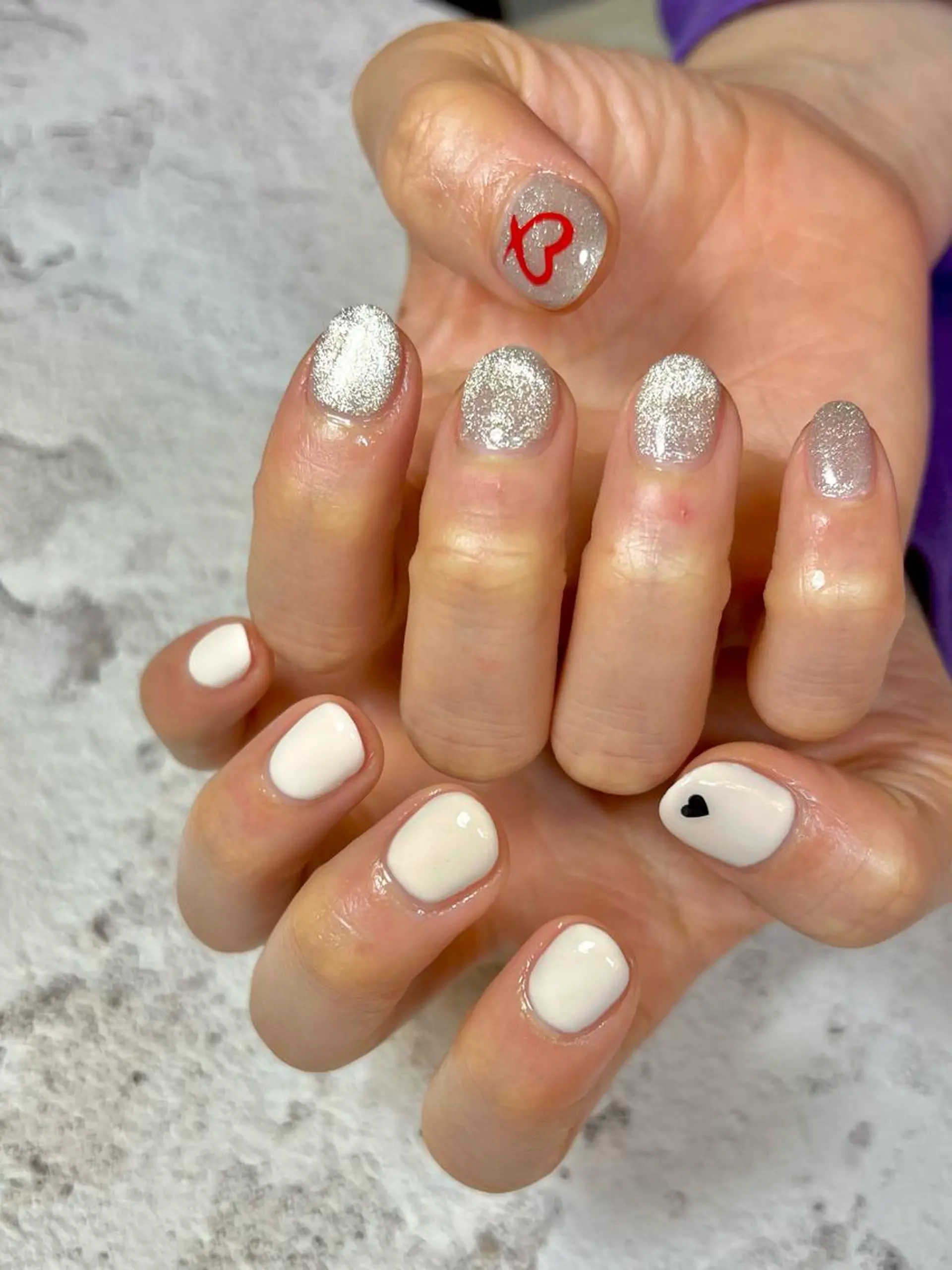 ネイル ハート マグネットネイル Nail Salon&School REPLENDA所属・REPLENDA/ azusa(石井梓)のネイルデザイン