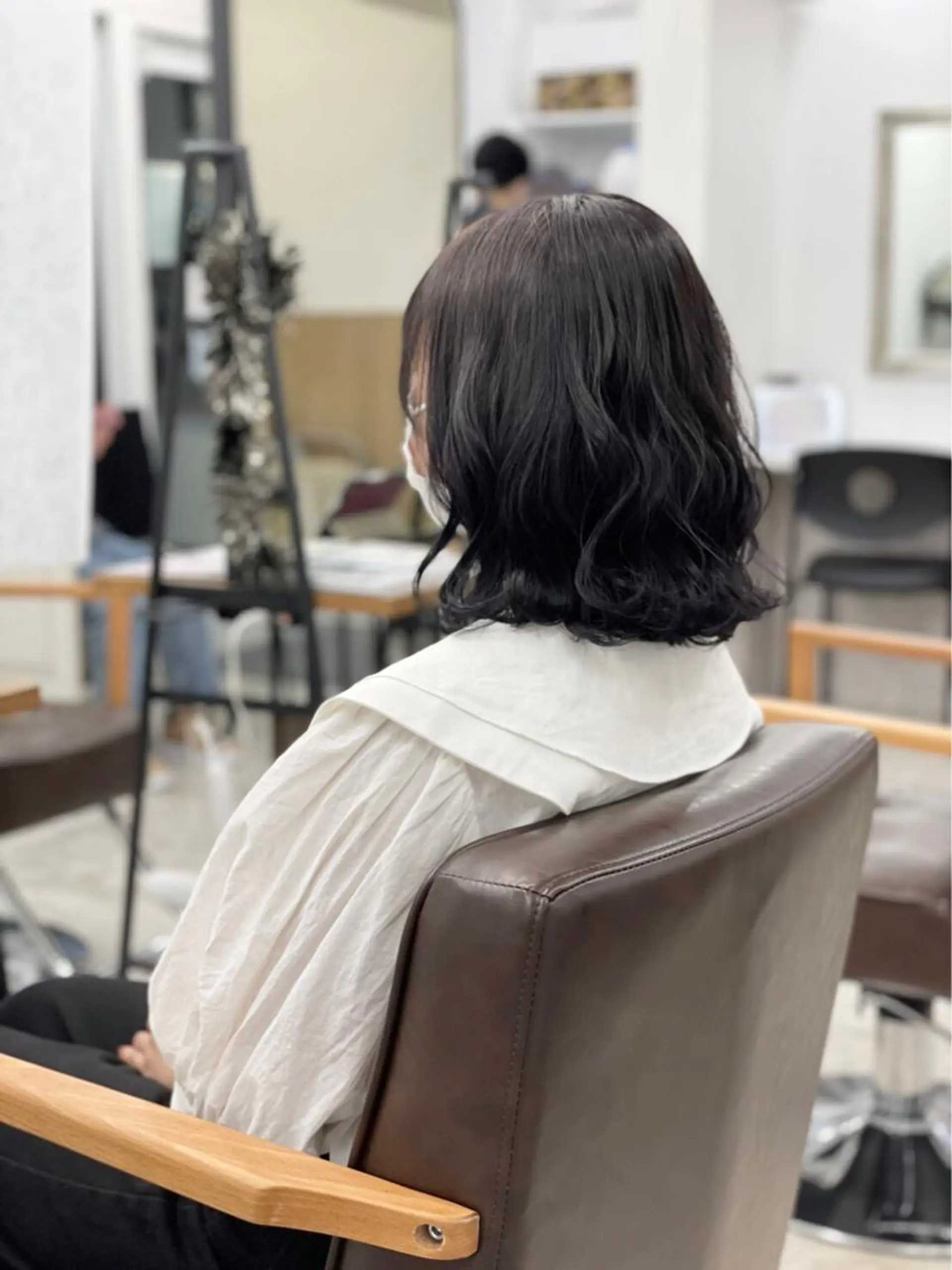 ミディアム カラー ヘアアレンジ メンズパーマ 特化中澤のヘアスタイル