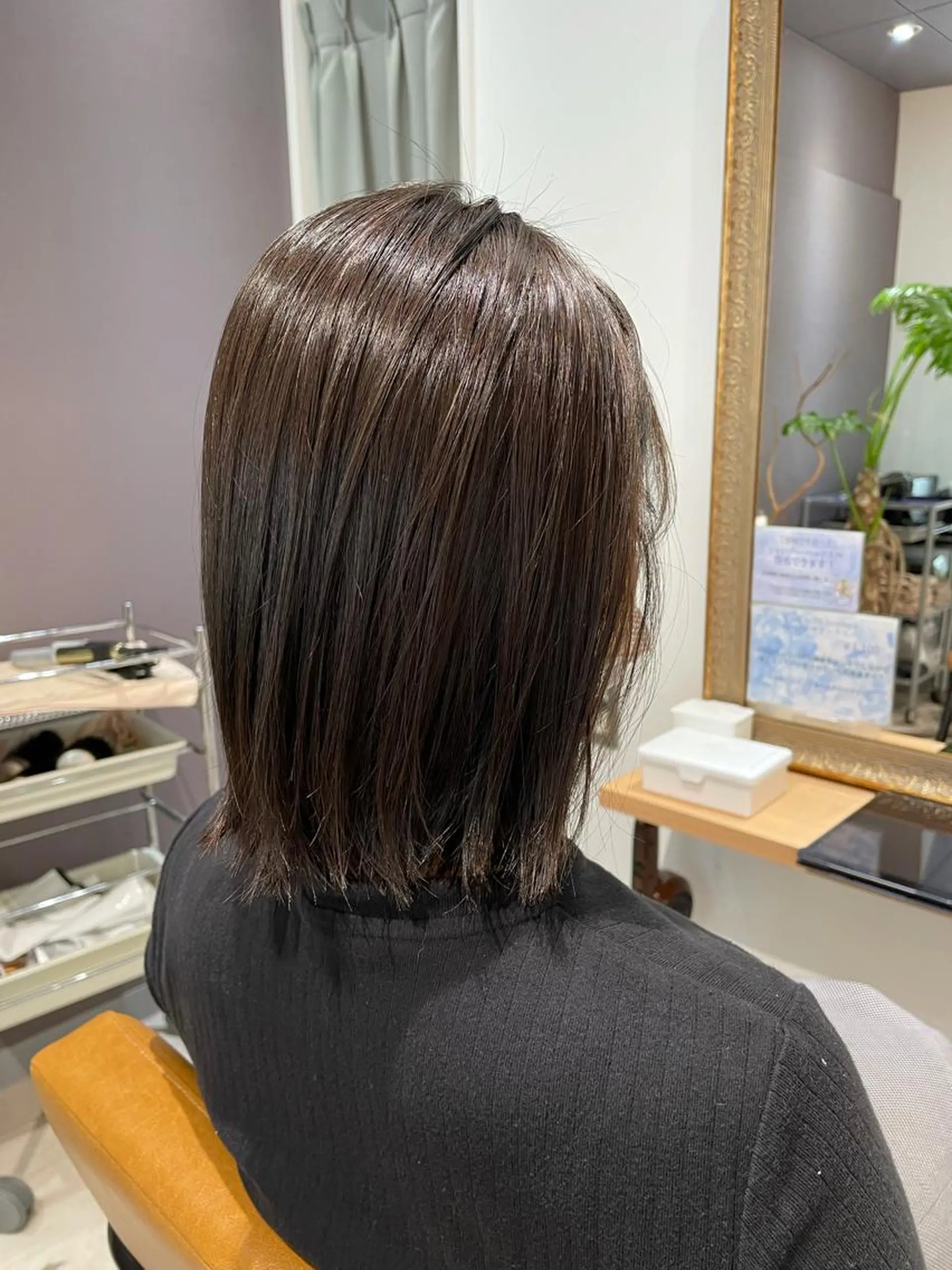 ミディアム カラー ブラウンカラー オリーブブラウン カット ヘアカラー トリートメント eins.hair所属・過去一の柔髪ヘア 🌿einshairのヘアスタイル