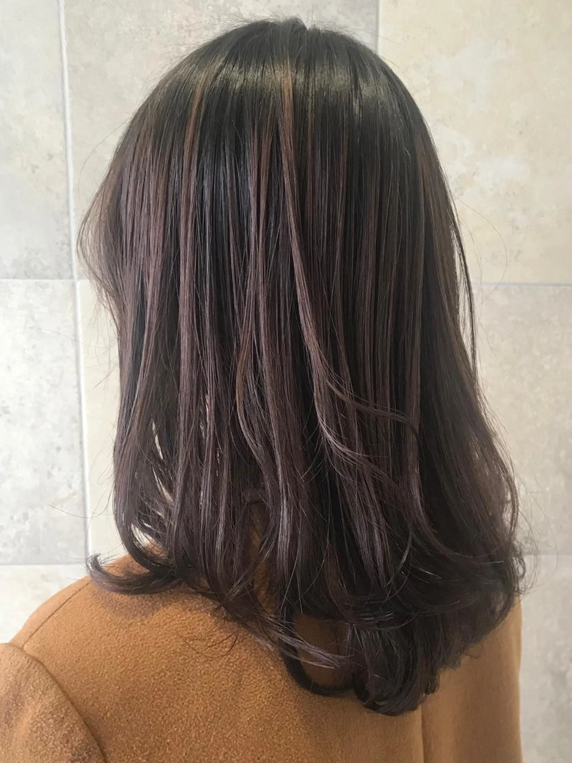 ミディアム カラー カット ヘアカラー トリートメント 田中 あかねのヘアスタイル