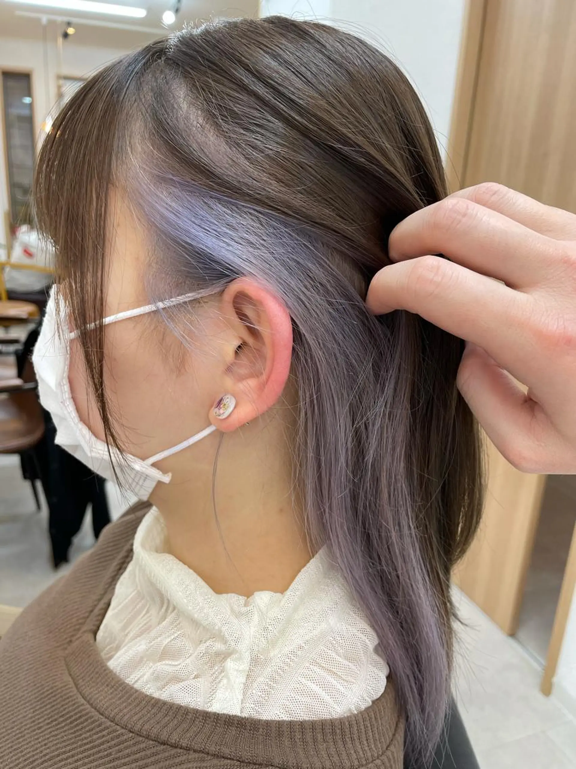 カラー アッシュ パープルアッシュ 関根 陽平のヘアスタイル