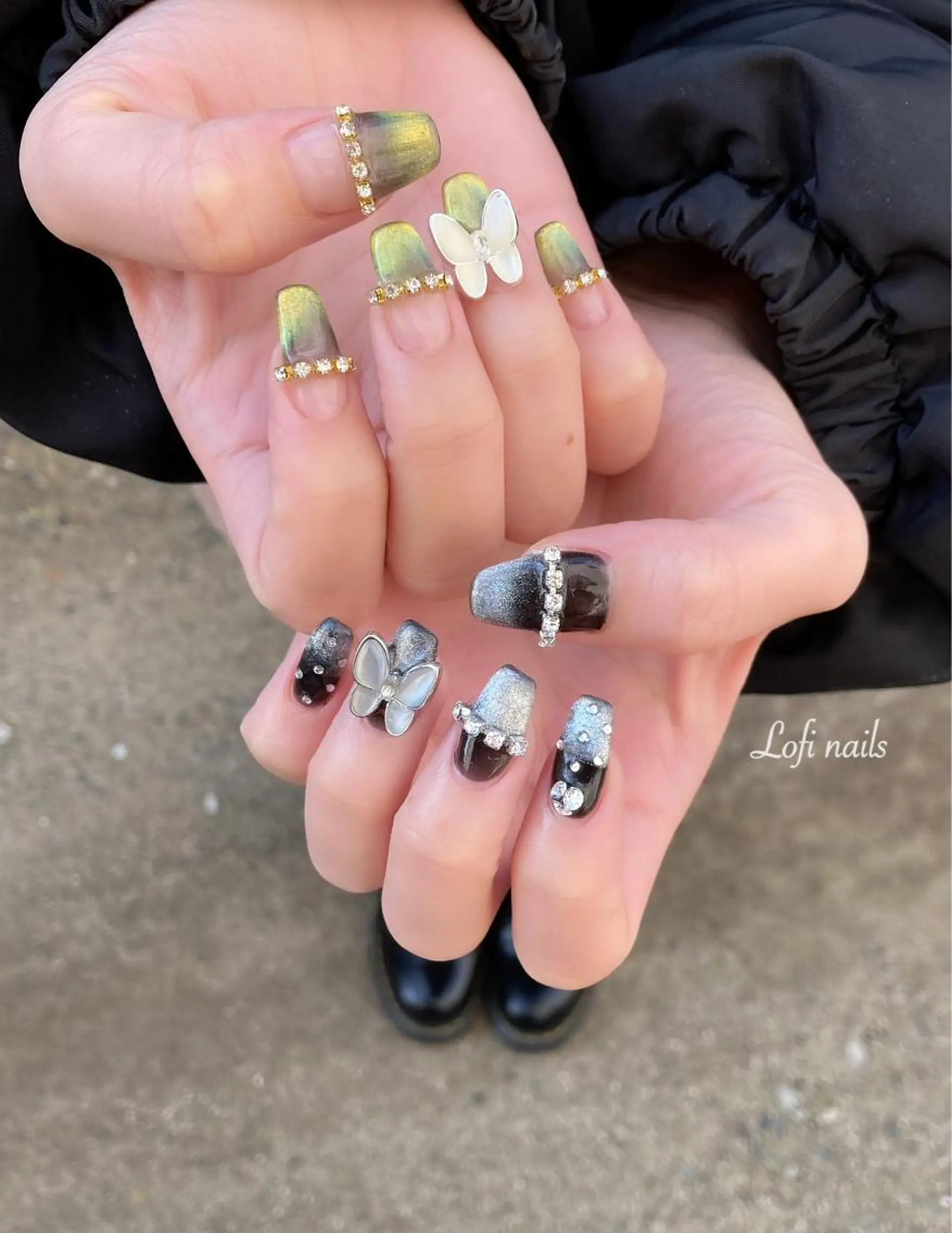 ロング ネイル 韓国風ヘア 韓国ネイル Lofi nails ゆきこのネイルデザイン