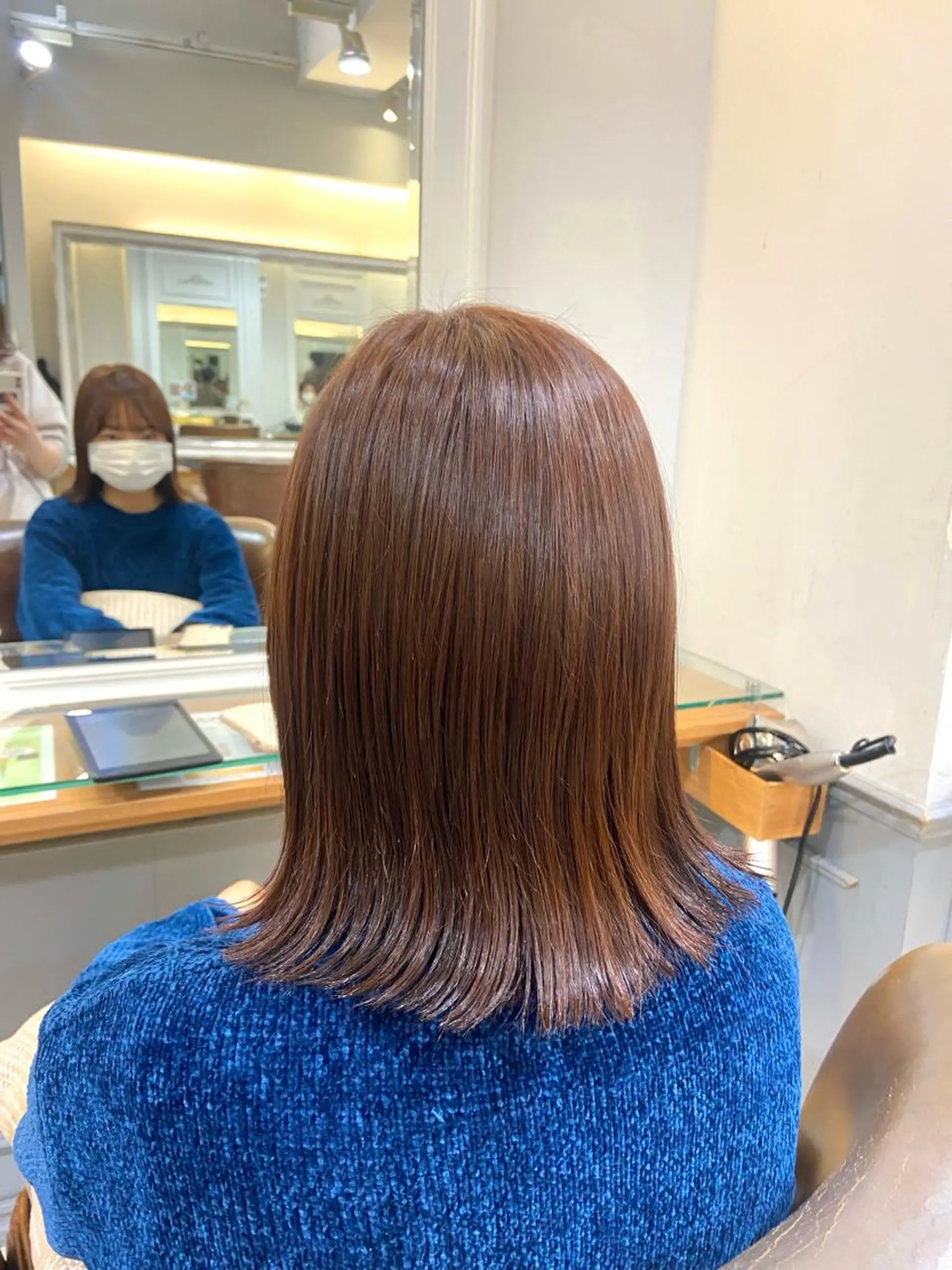 ミディアム カラー オレンジ カット ヘアカラー トリートメント 🫧 nanaco🫧のヘアスタイル