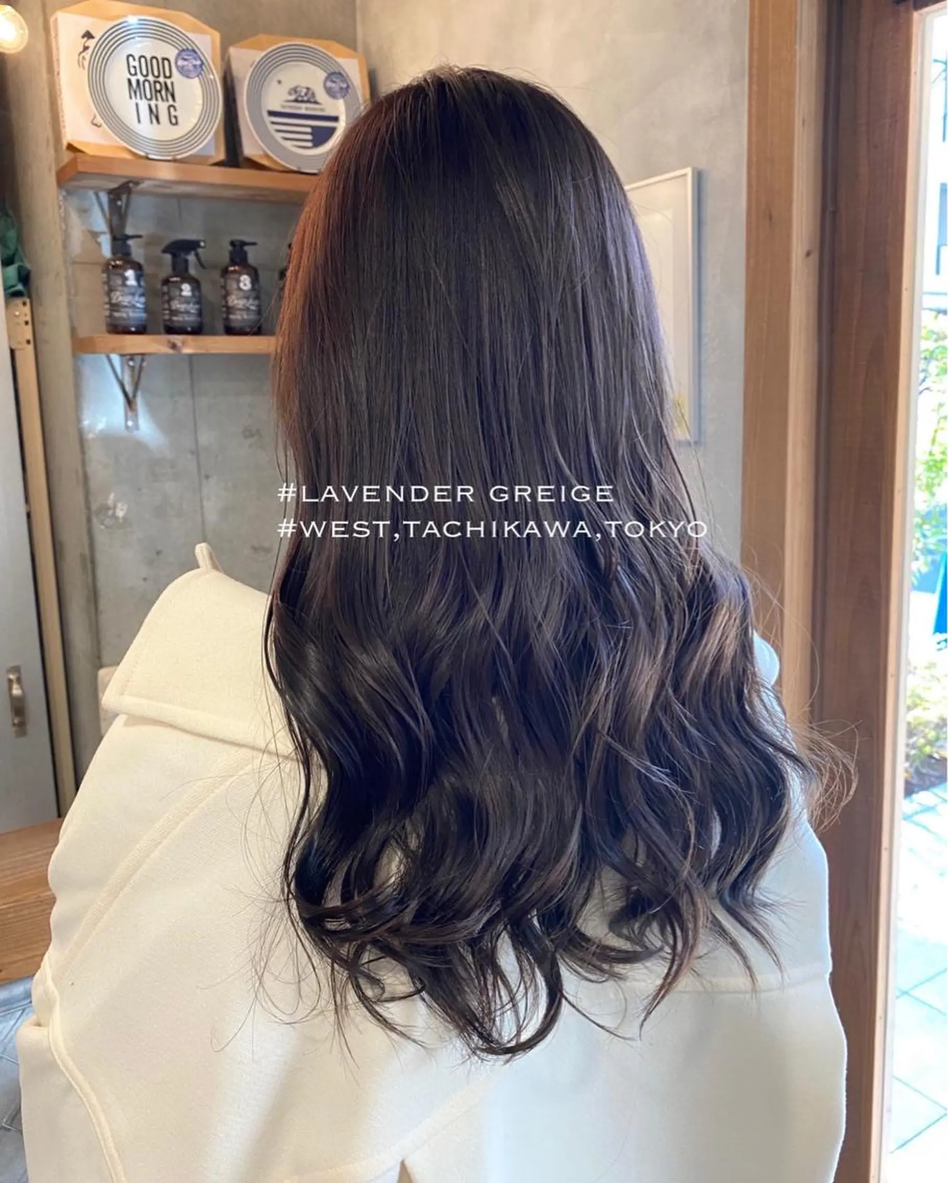 ロング カラー 透明感カラー ダークグレー ダークグレージュ グレージュ ラベンダーカラー 竹嶌 健吾のヘアスタイル