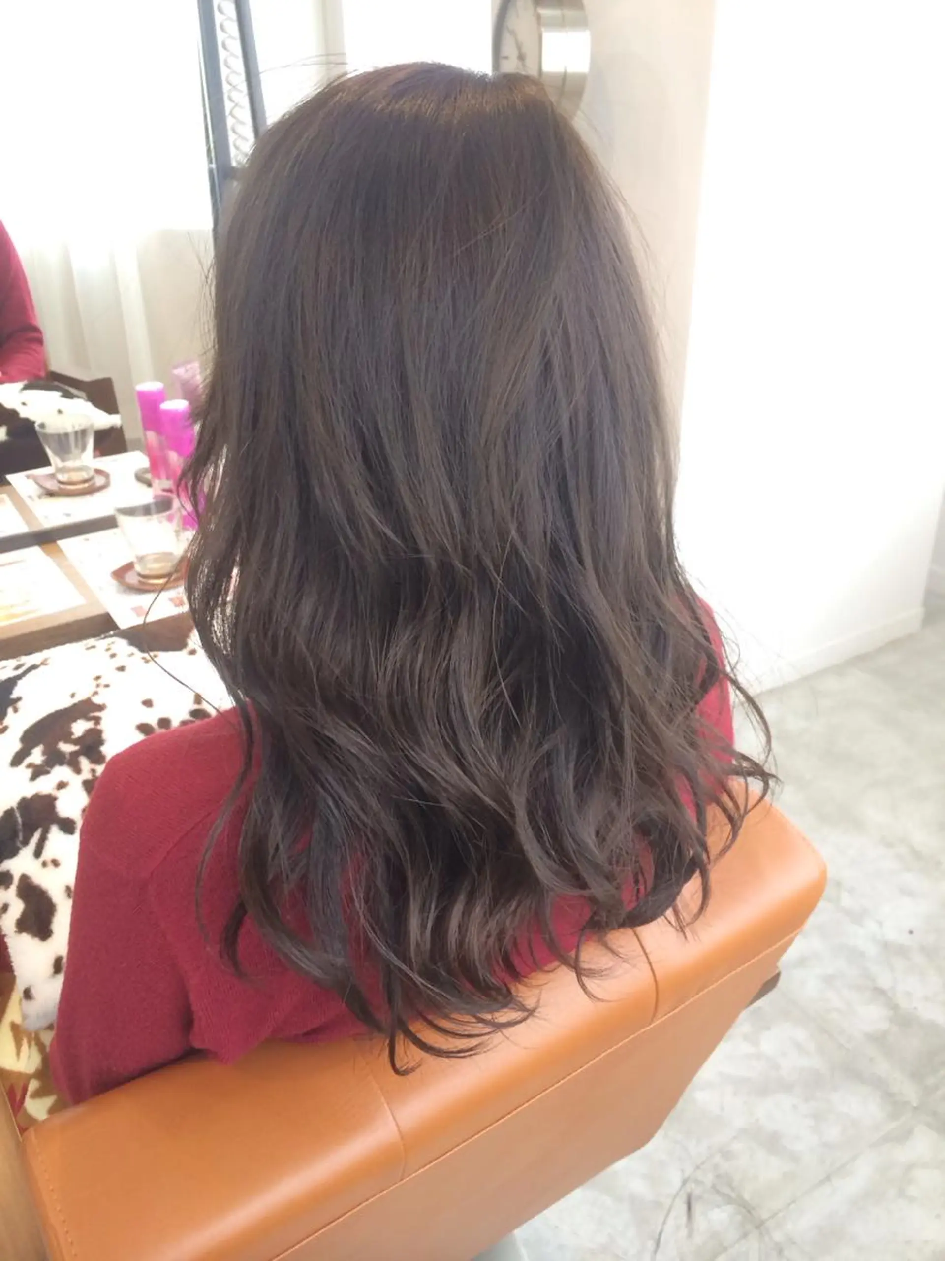 ミディアム セミロング ロング カラー にった みずきのヘアスタイル