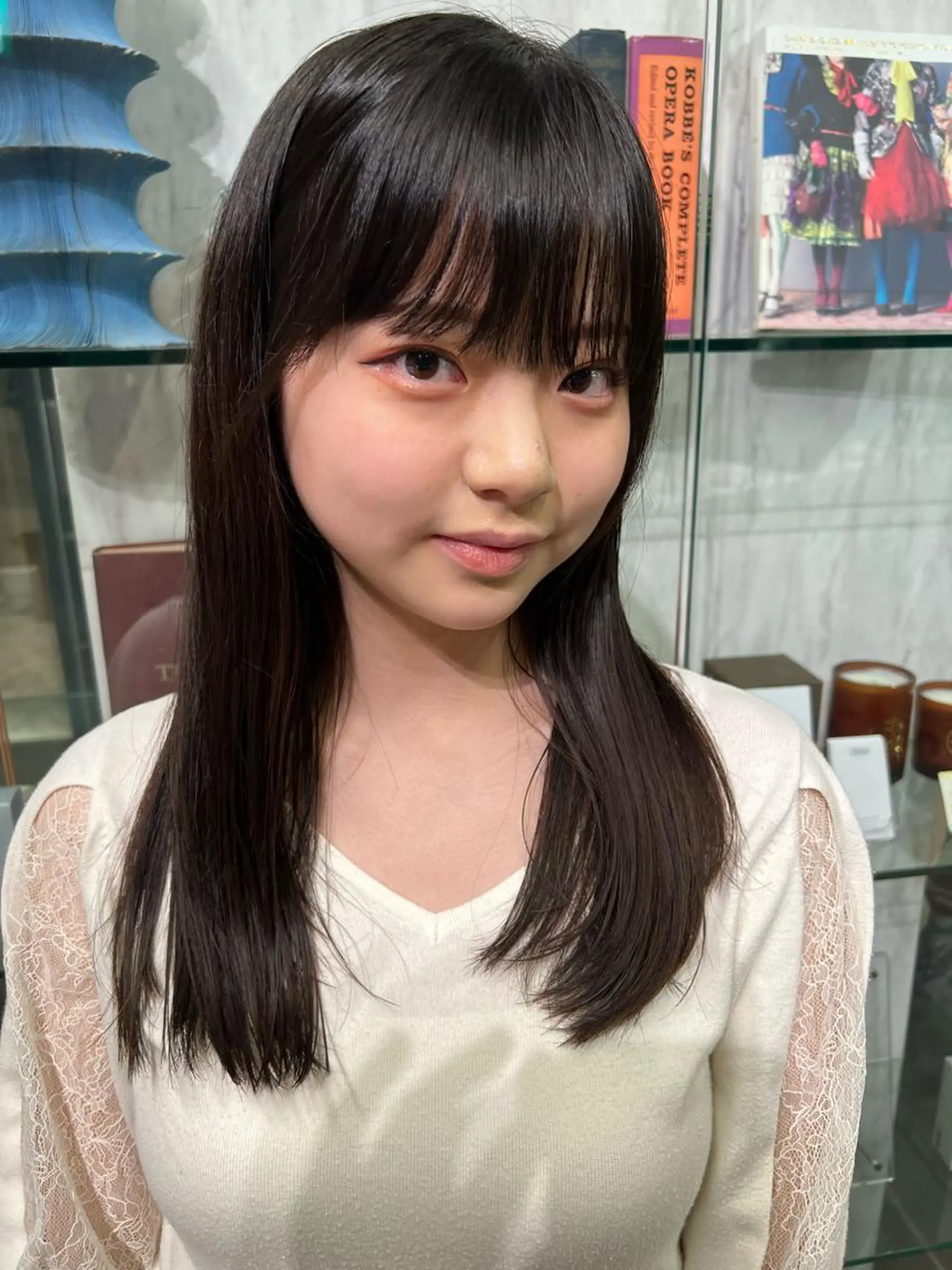 ロング パーマ 縮毛矯正 ストレートパーマ ROBBY所属・松井美樹/似合わせ ガーリー・韓国のヘアスタイル