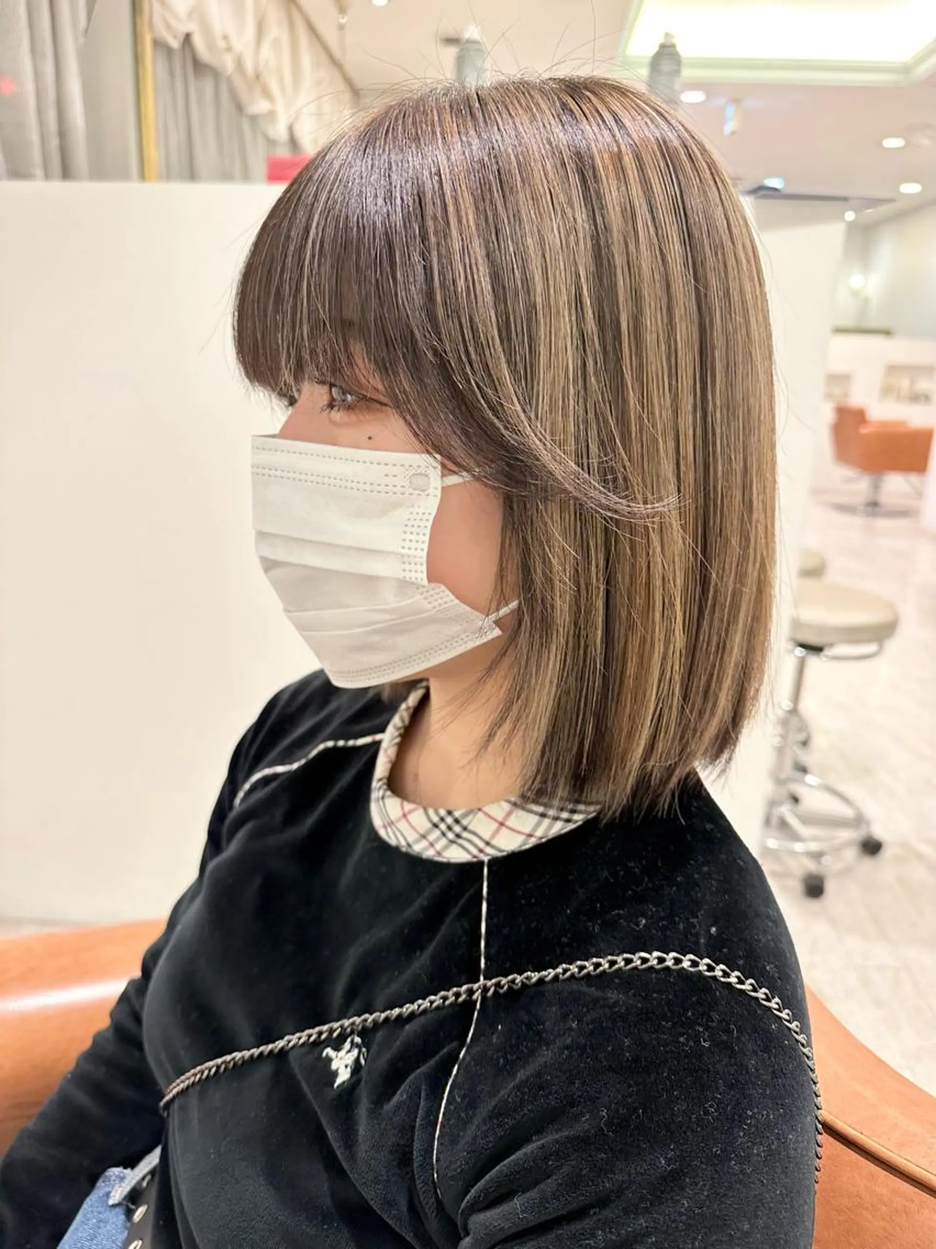 ミディアム ハイライト Lita（リタ）所属・十希羽 / Litaのヘアスタイル