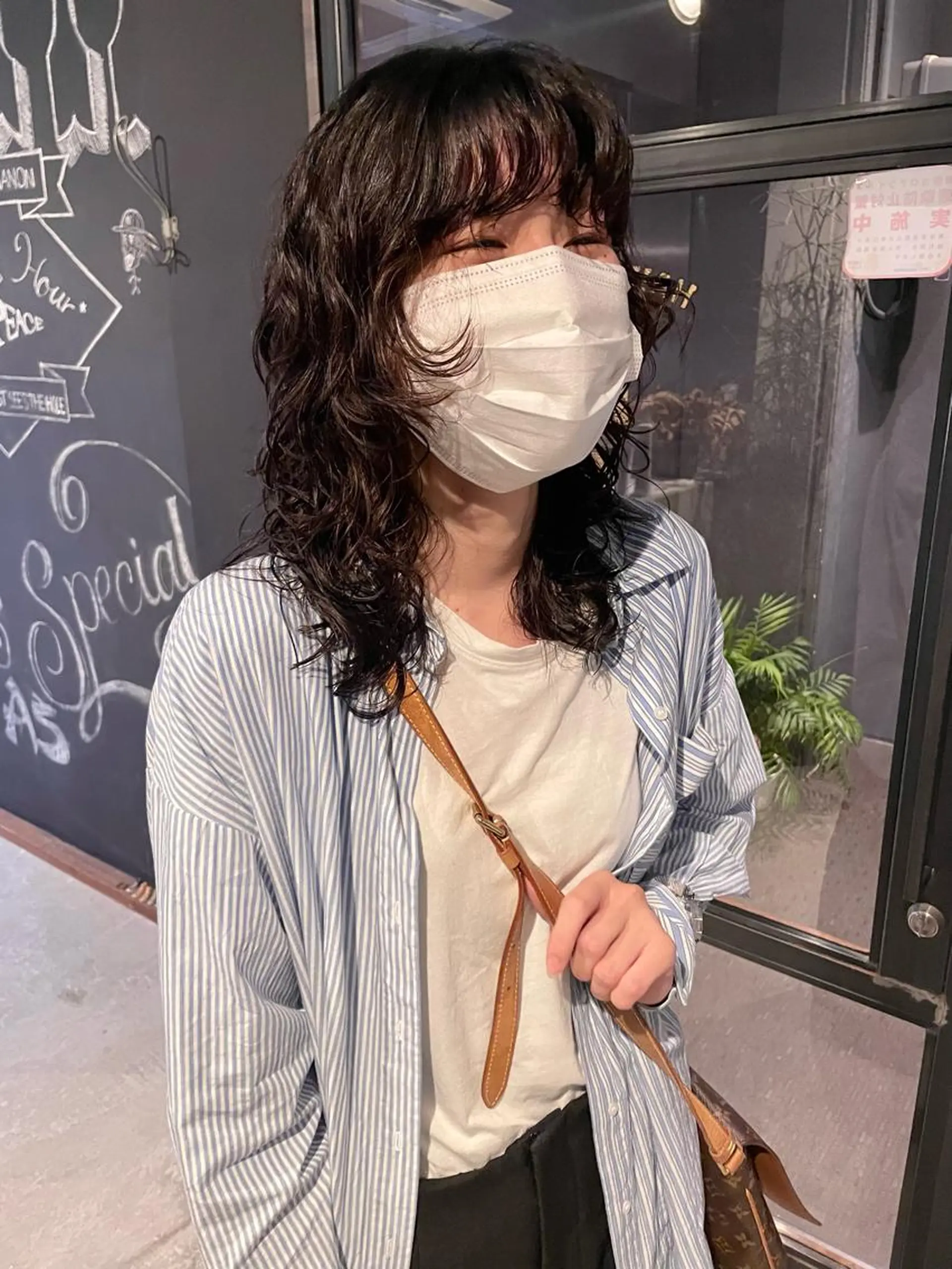 ミディアム カラー パーマ カット ヘアカラー パーマ トリートメント メンズヘア/レイヤー /ボブ山内春輝のヘアスタイル