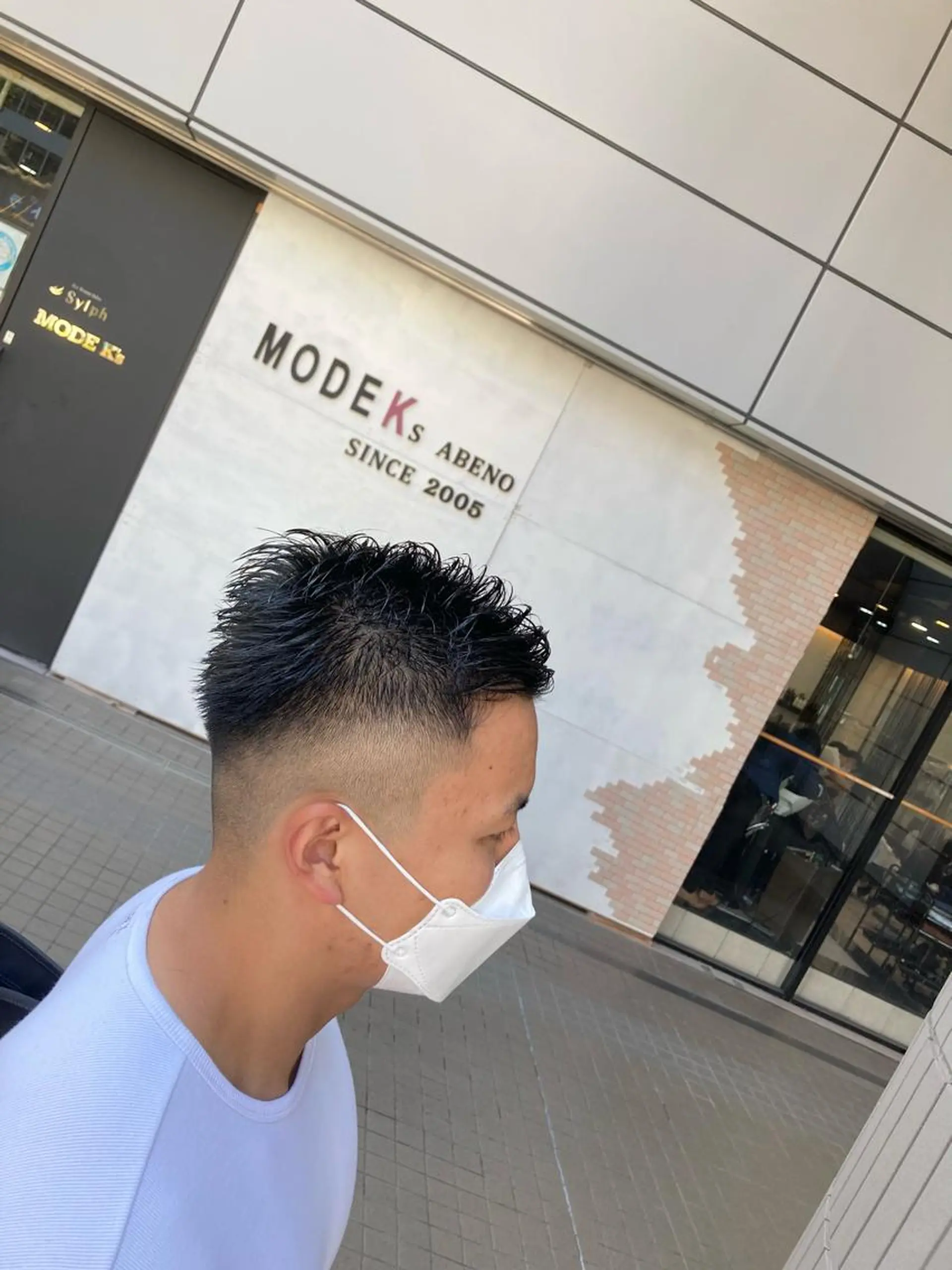 ショート メンズ フェードカット カット パーマ トリートメント SHAFT Ieiriのヘアスタイル