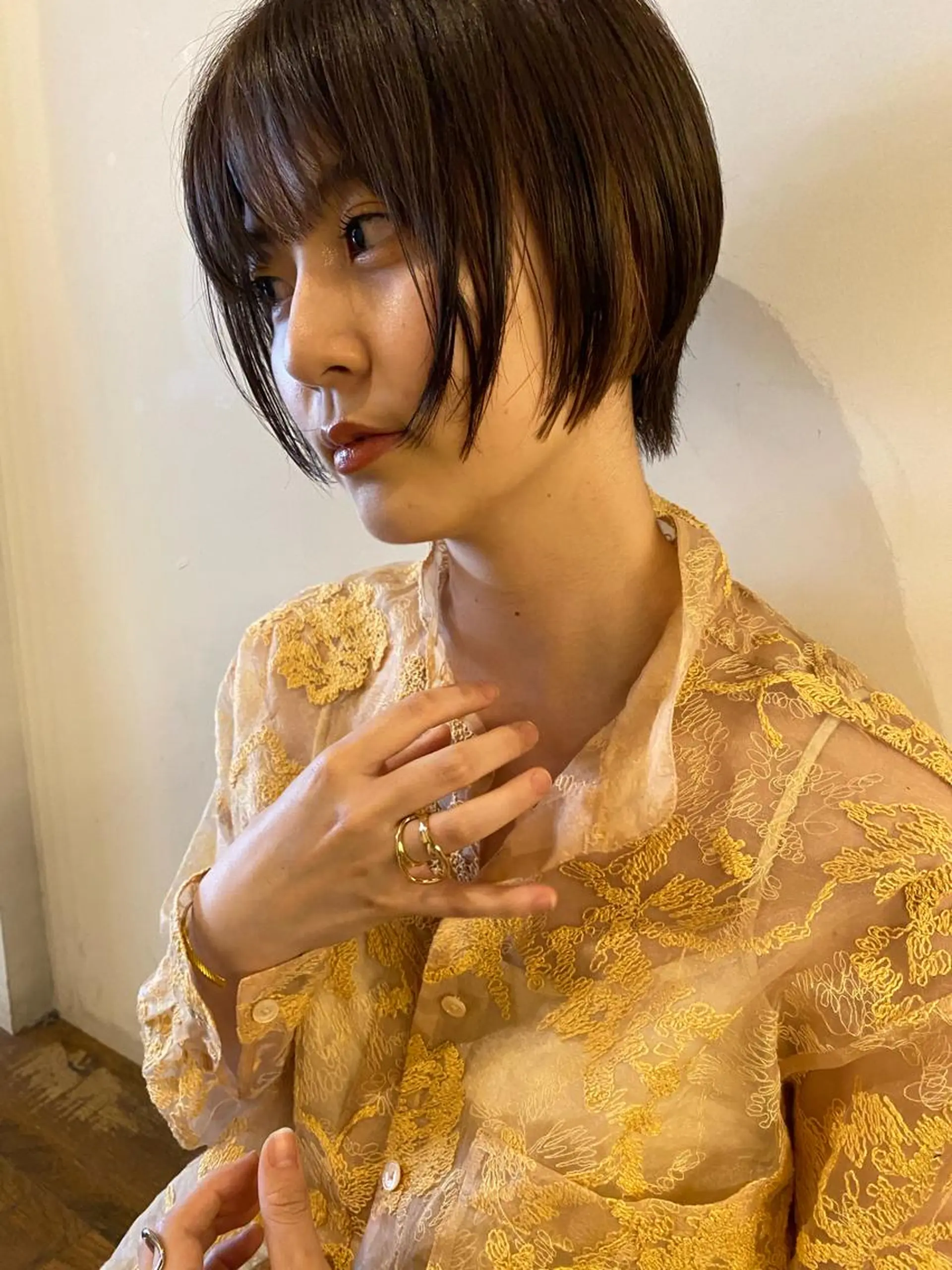 ショート カラー ショートヘア ケアブリーチ/ボブ/ honoのヘアスタイル