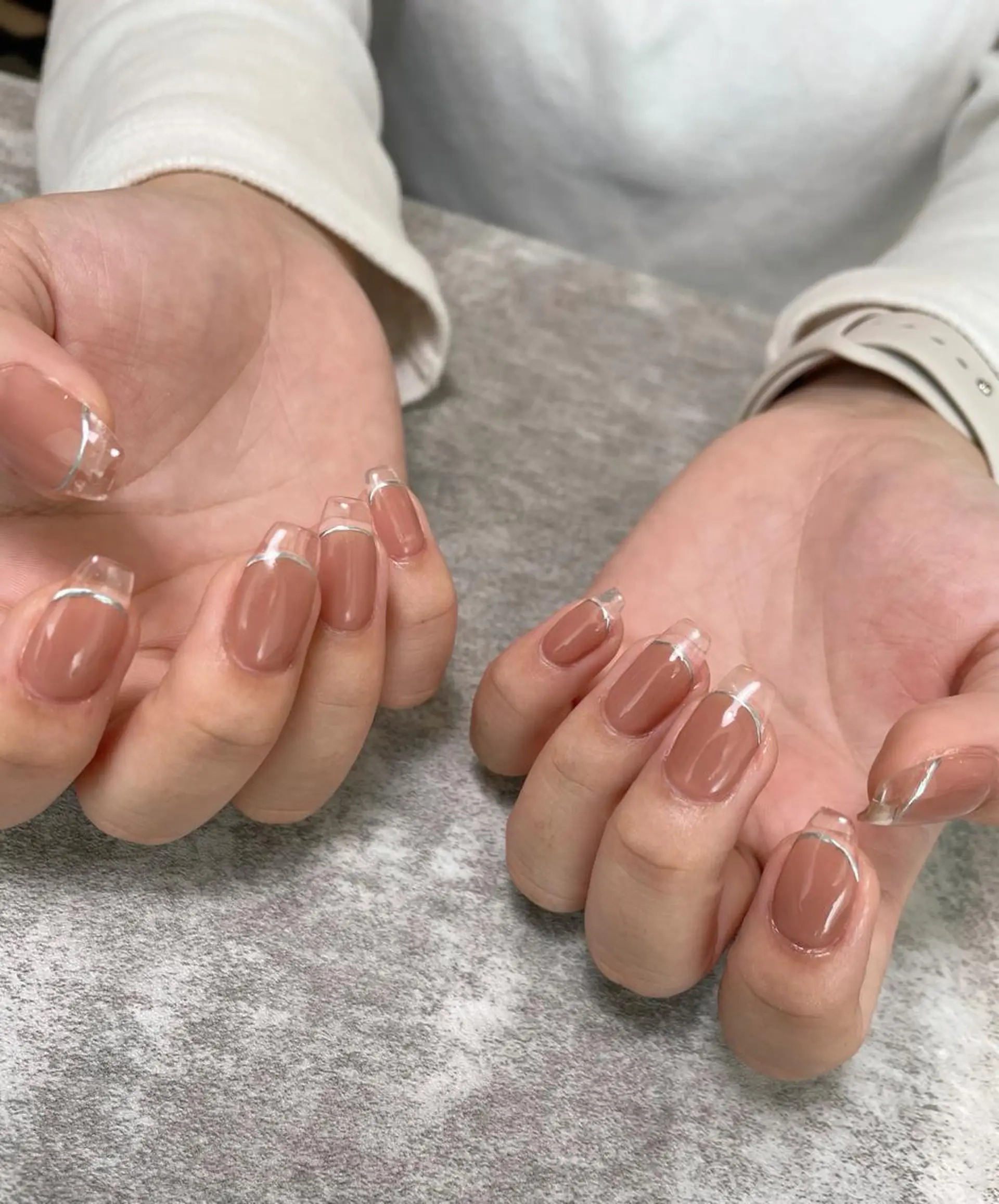 ネイル クリアネイル フレンチネイル ハンドネイル ma riのネイルデザイン