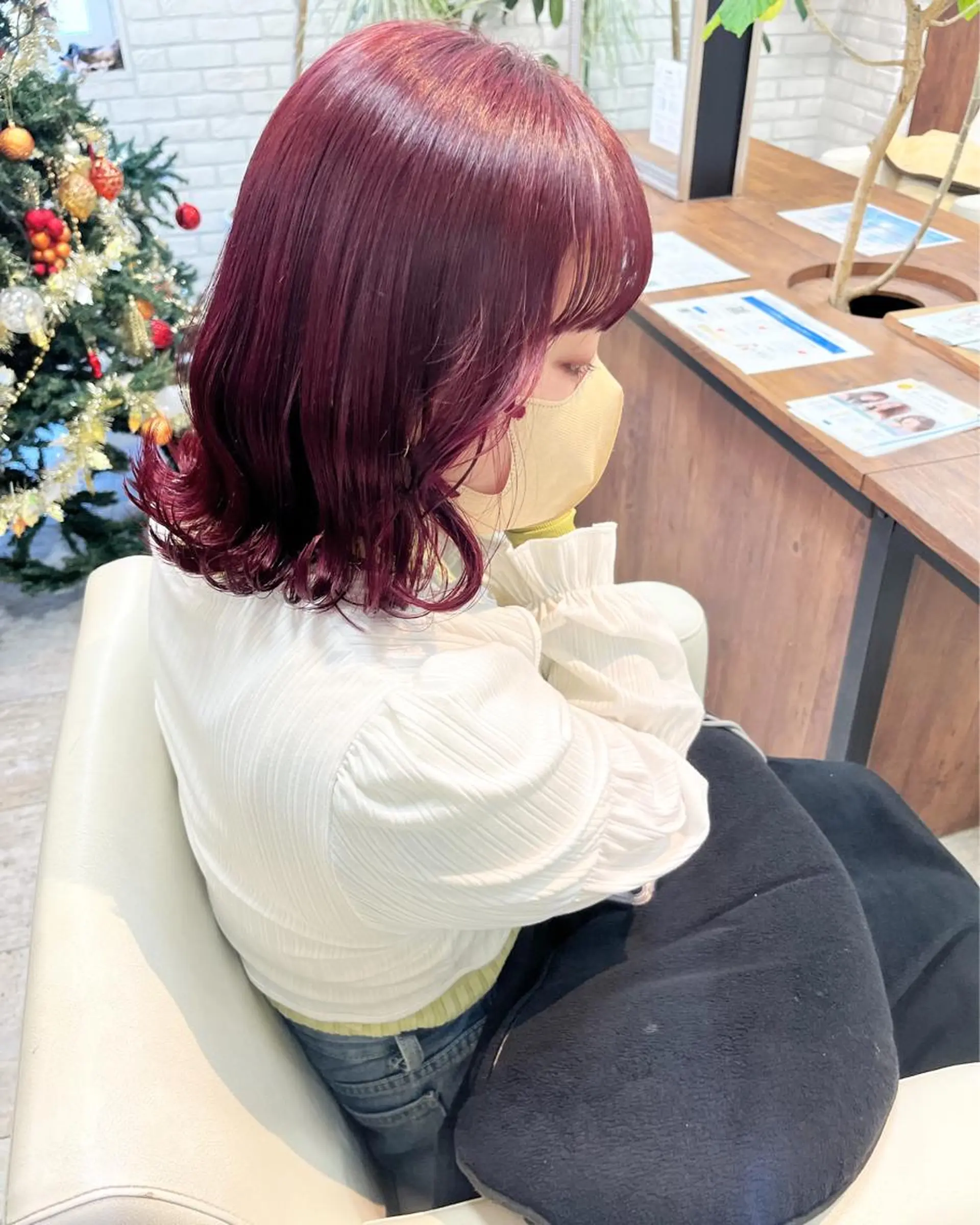 セミロング カラー ヘアアレンジ ブリーチなし/ レイヤー🌿runaのヘアスタイル