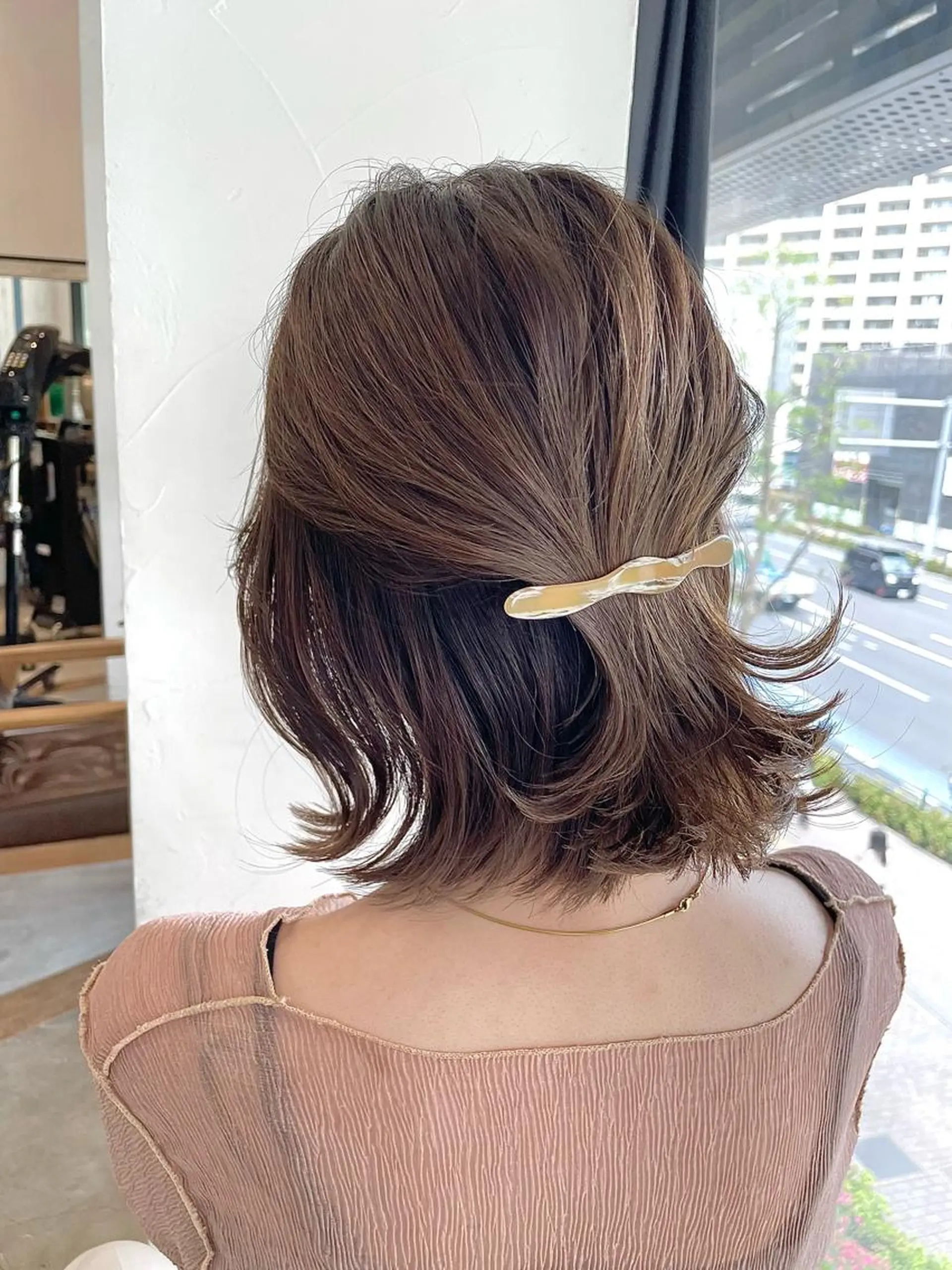 ミディアム カラー ヘアアレンジ ボブ カット OAK 学芸大学所属・秋葉萌　透明感カラー /レイヤー/ボブ♡のヘアスタイル