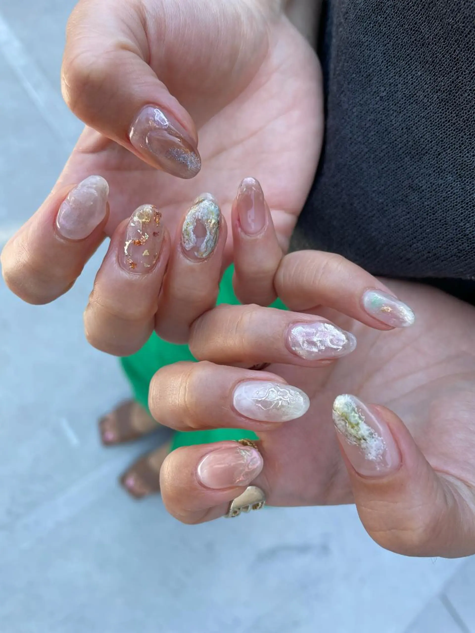 ロング カラー ヘアアレンジ キッズ ネイル マツエク・マツパ 福田 加奈のネイルデザイン