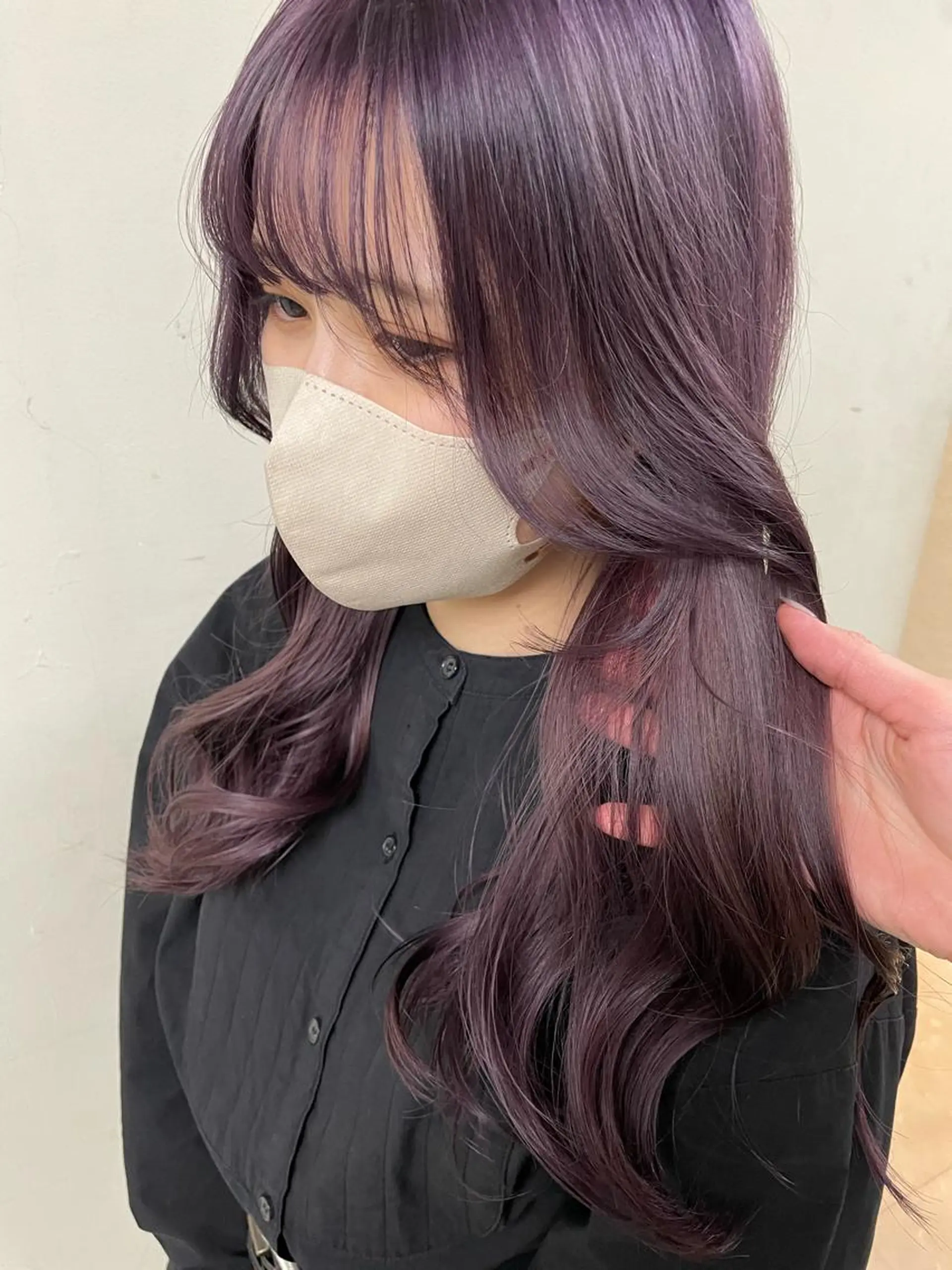 ロング カラー ヘアアレンジ カット ヘアカラー トリートメント maoブリーチ無し 似合わせカラーのヘアスタイル