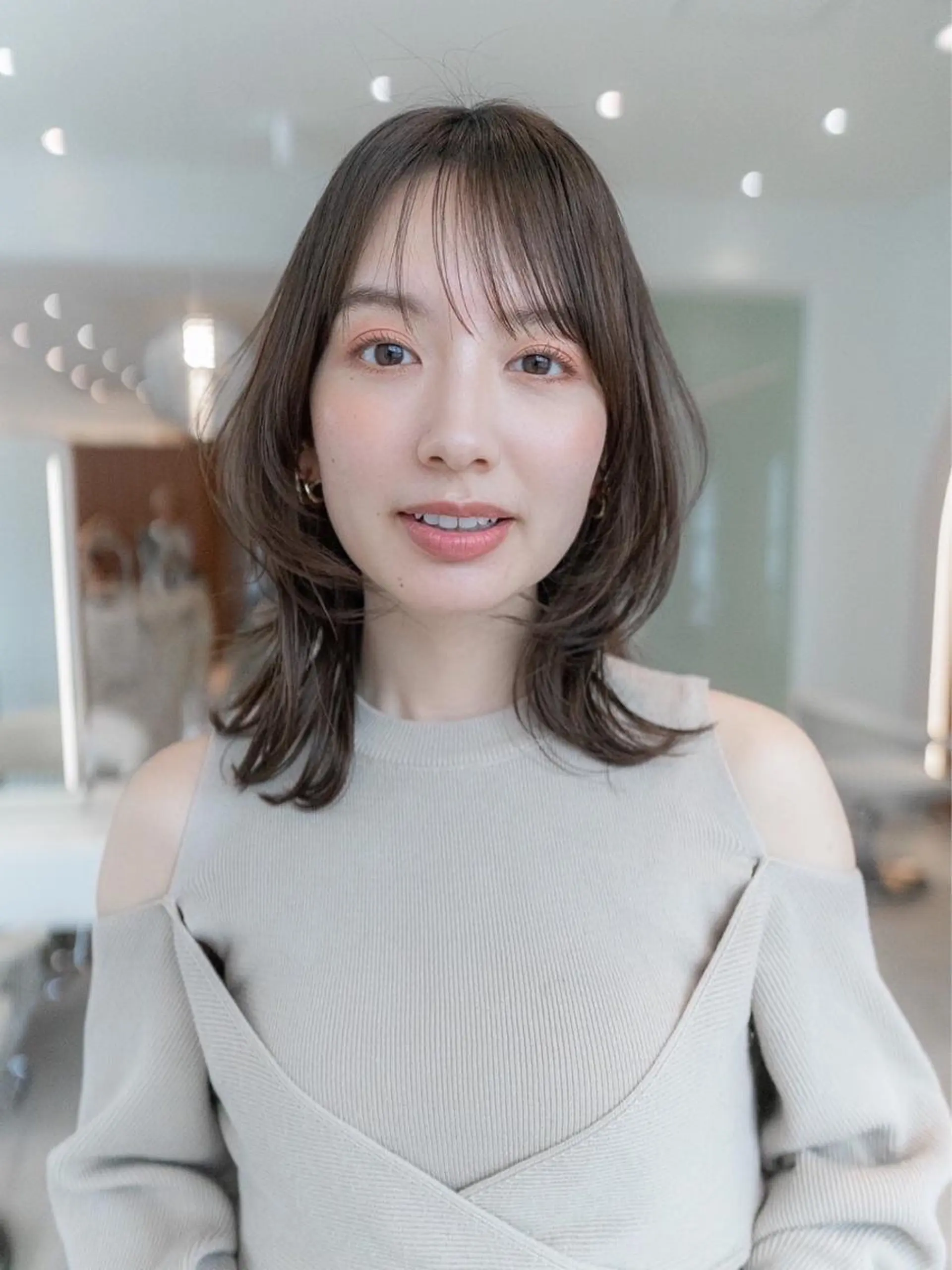 ミディアム カラー カット ヘアカラー トリートメント 🉐レイヤー/塩見 弘樹🉐渋谷のヘアスタイル