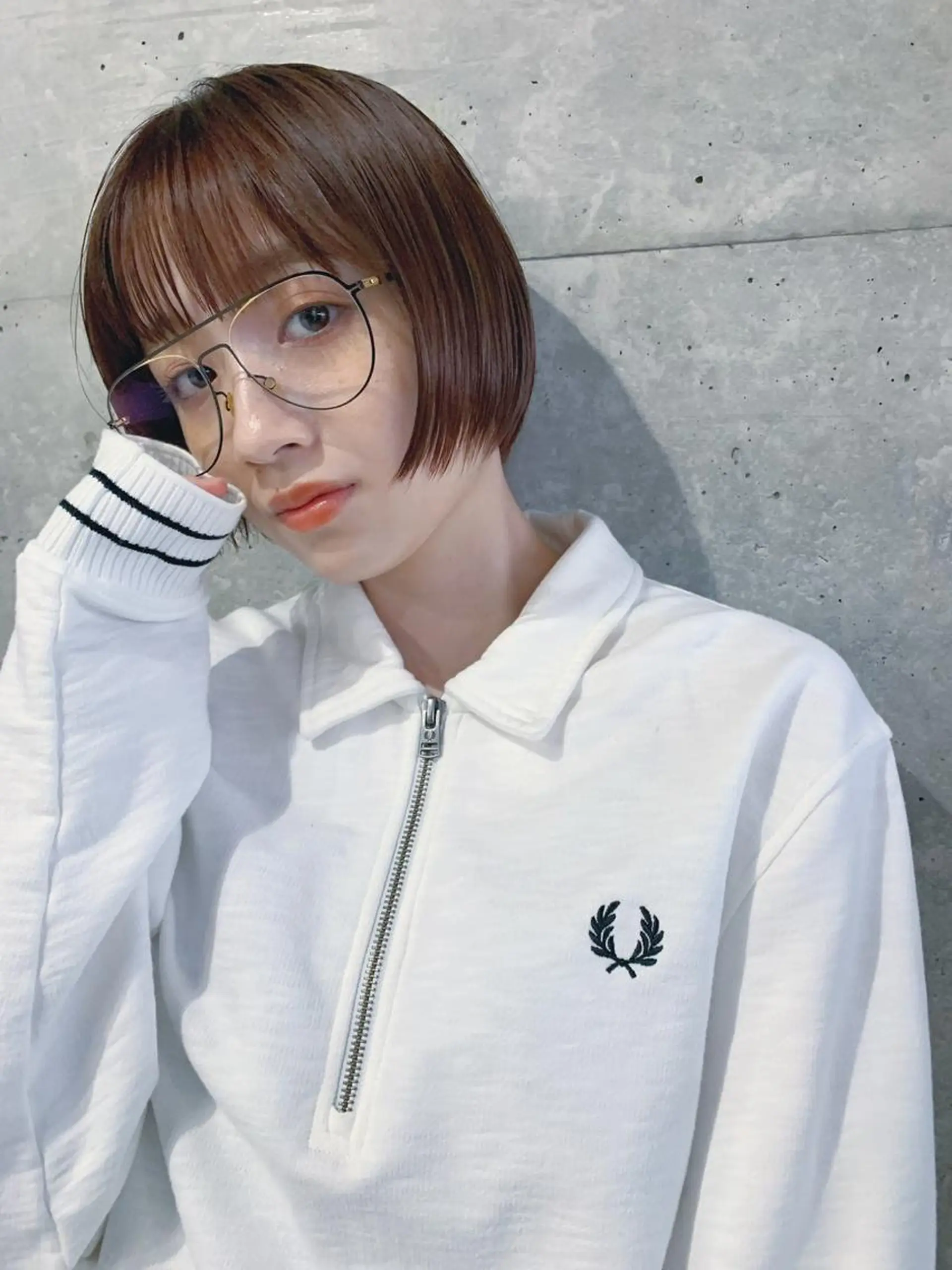 ショート カラー ボブパーマコテ巻き風 パーマNo1深江秀平のヘアスタイル