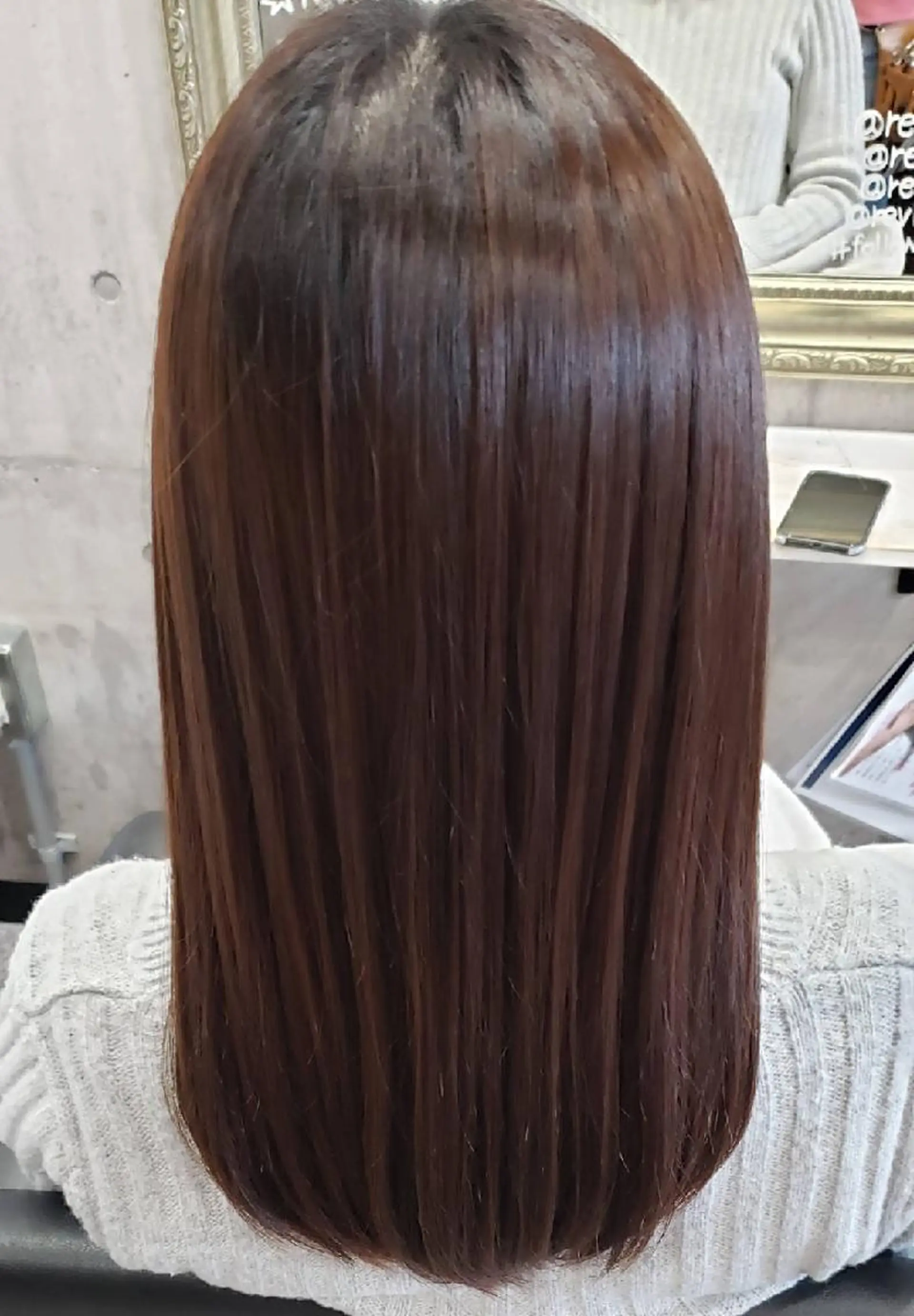 ロング 髪質改善 ヘアカラー 縮毛矯正 トリートメント 黒田 かな子のヘアスタイル