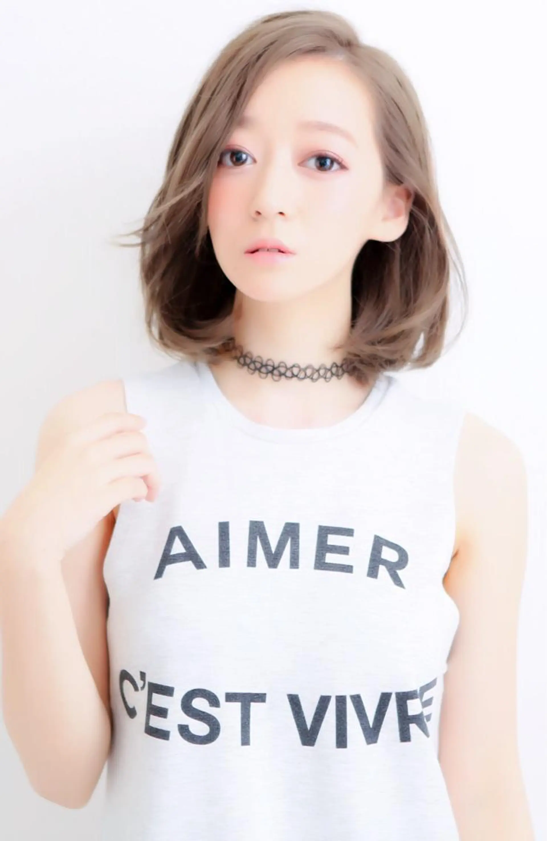 ミディアム カラー モテ髪透明感❤️ デイズヘアカラーのヘアスタイル