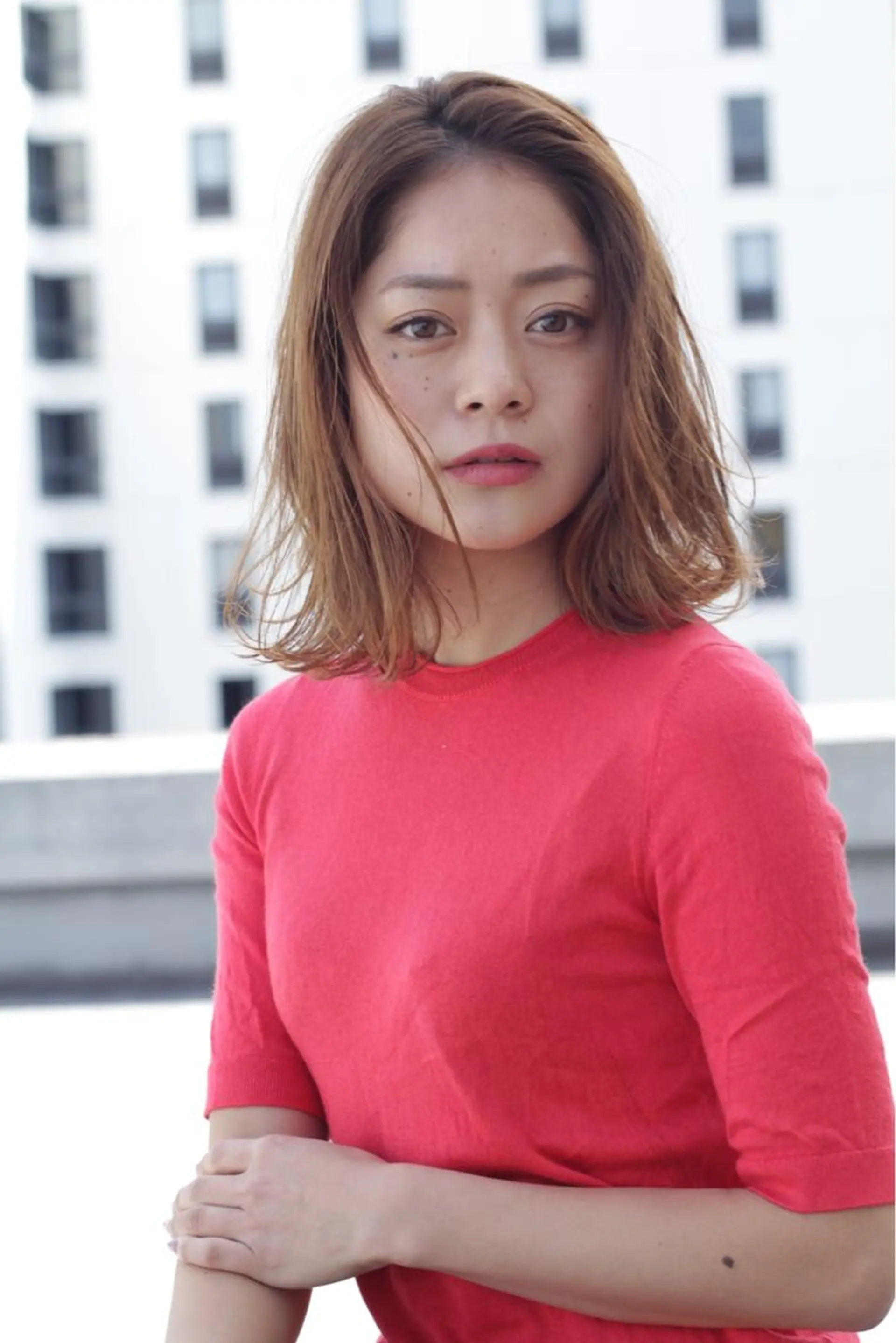 ミディアム カラー 切りっぱなしボブ ボブ ボブ/大人ヘア k-two濱田のヘアスタイル