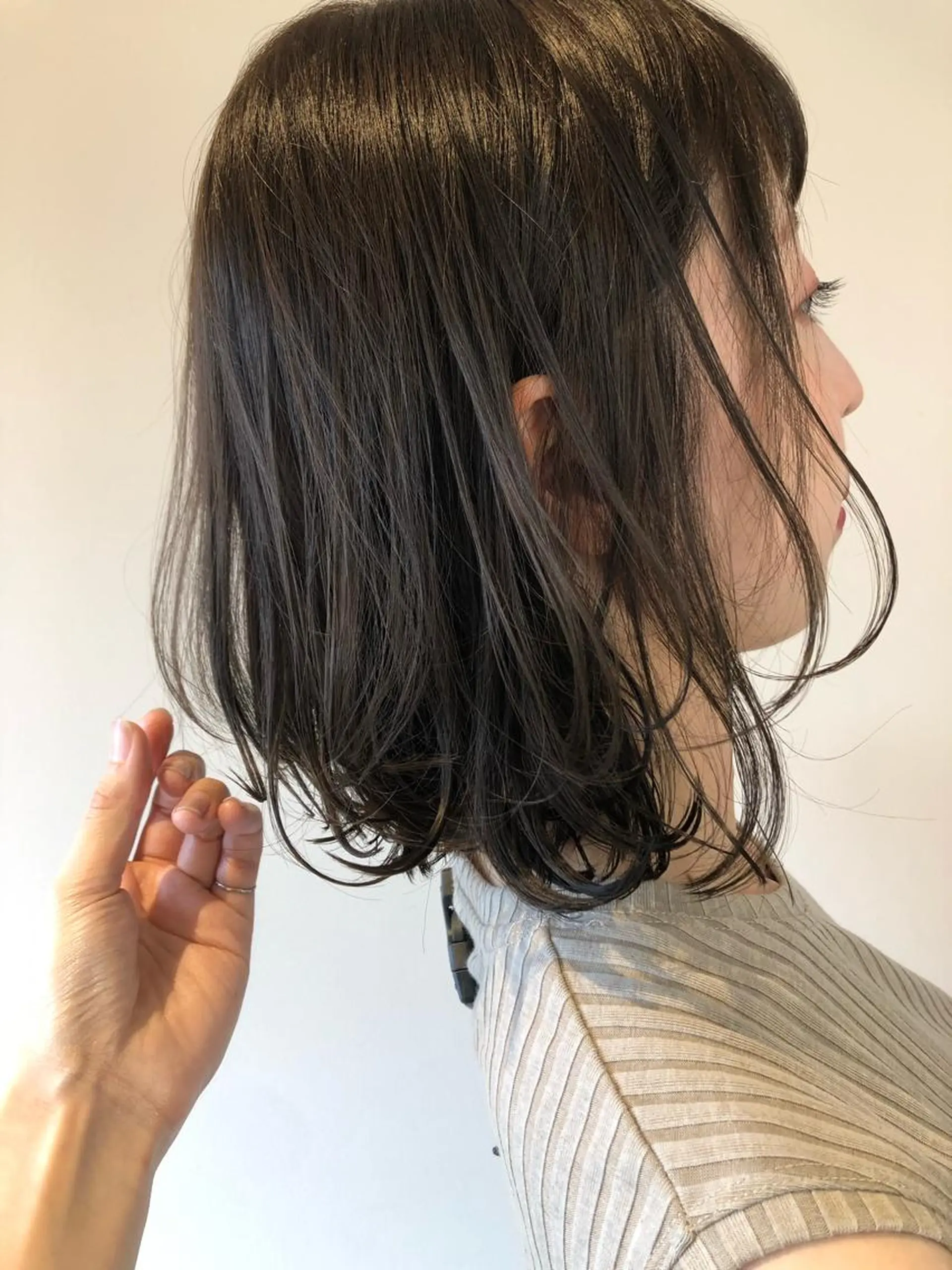 セミロング ヘアアレンジ レイヤーカット カット ヘアカラー トリートメント 韓国ヘア♡おくれ毛♡ ボブ♡sayakaのヘアスタイル