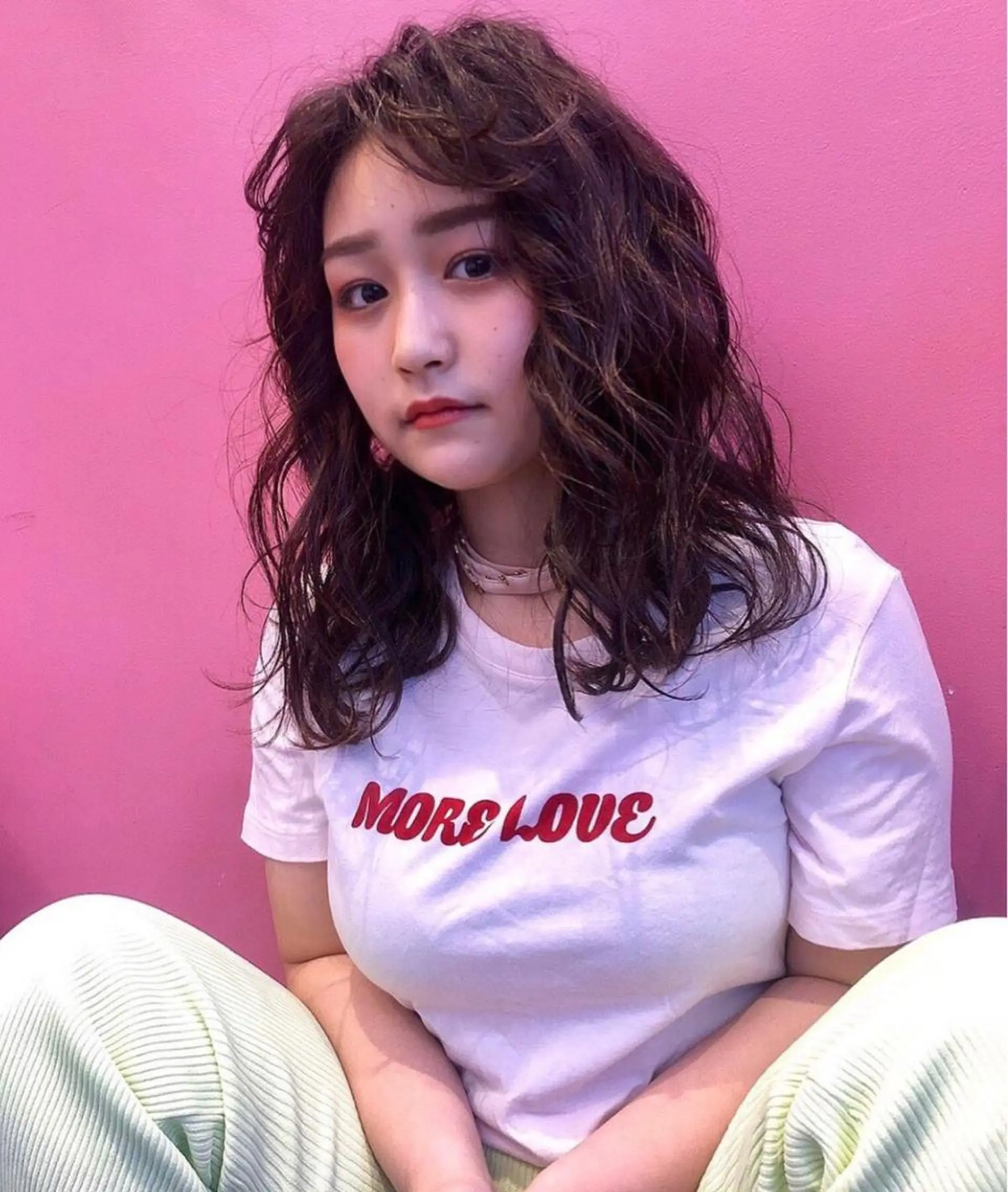 セミロング カラー 透明感カラー ヘアカラー トリートメント 🩷ハイトーン透明感 レイヤー🩷ユリカのヘアスタイル