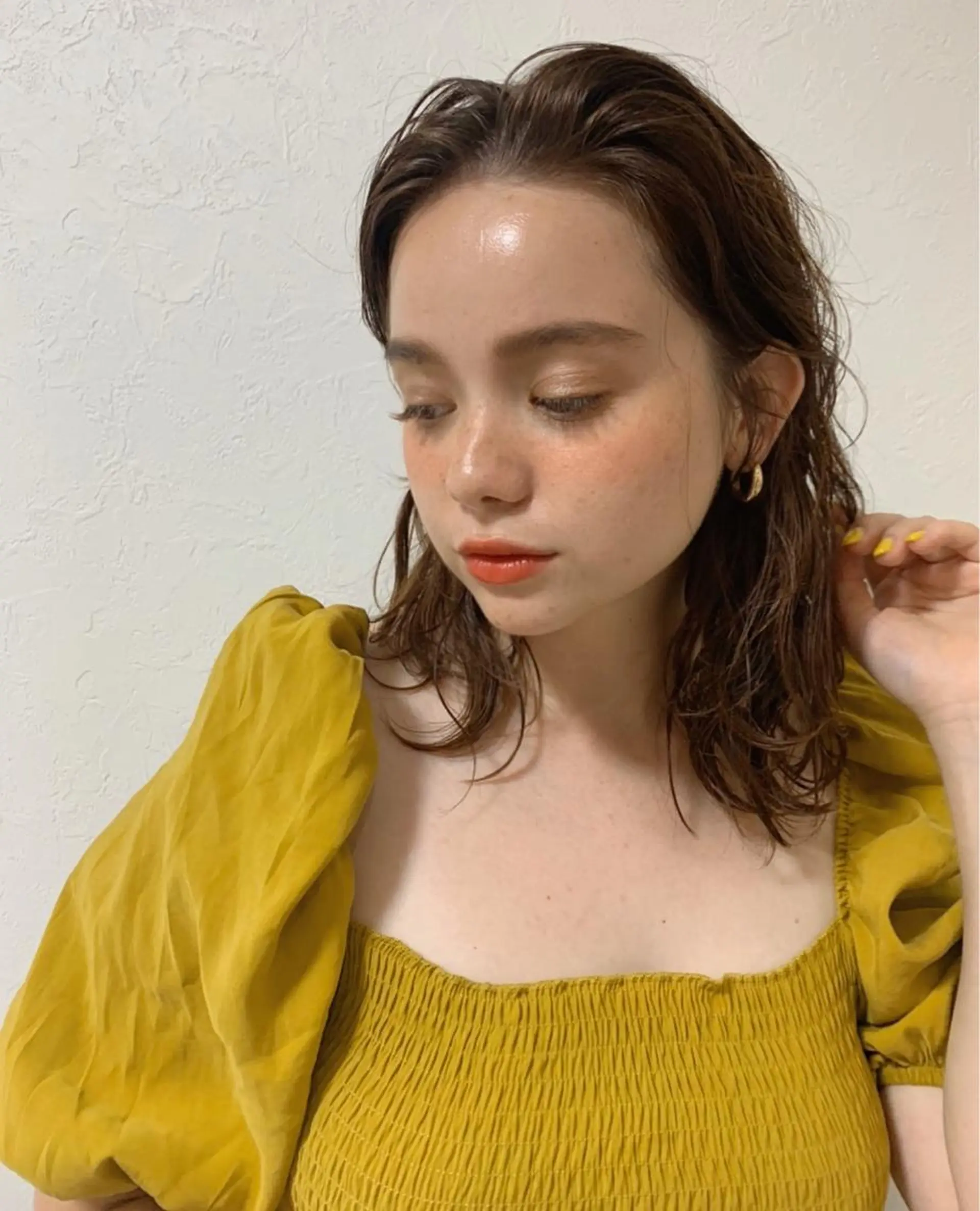 ミディアム カラー パーマ ヘアアレンジ 韓国ヘア/髪質改善 /Harunaのヘアスタイル