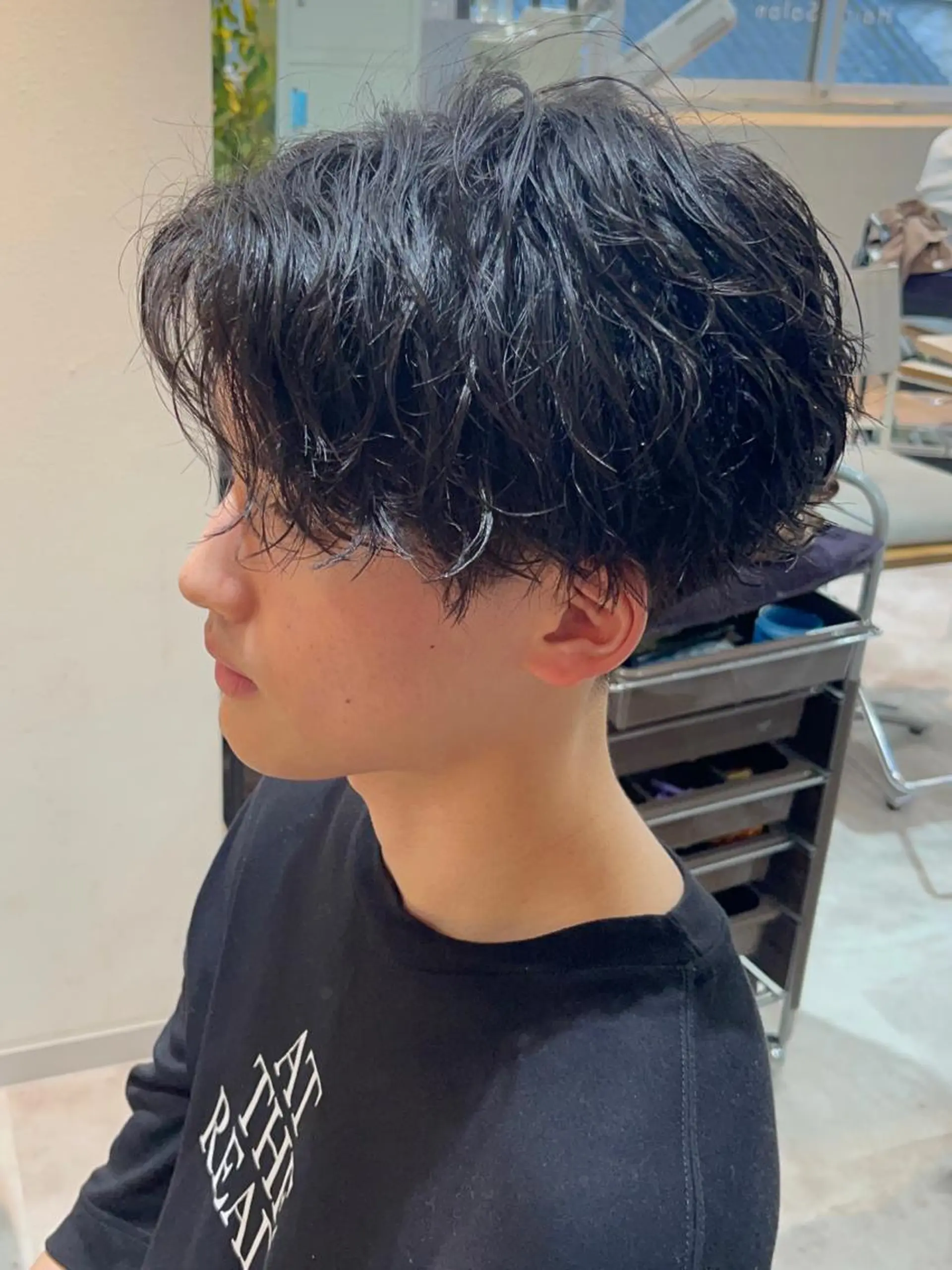 メンズ マッシュ メンズパーマ カット パーマ 【店長】メンズ職人 短髪　ハイトーン🔥のヘアスタイル