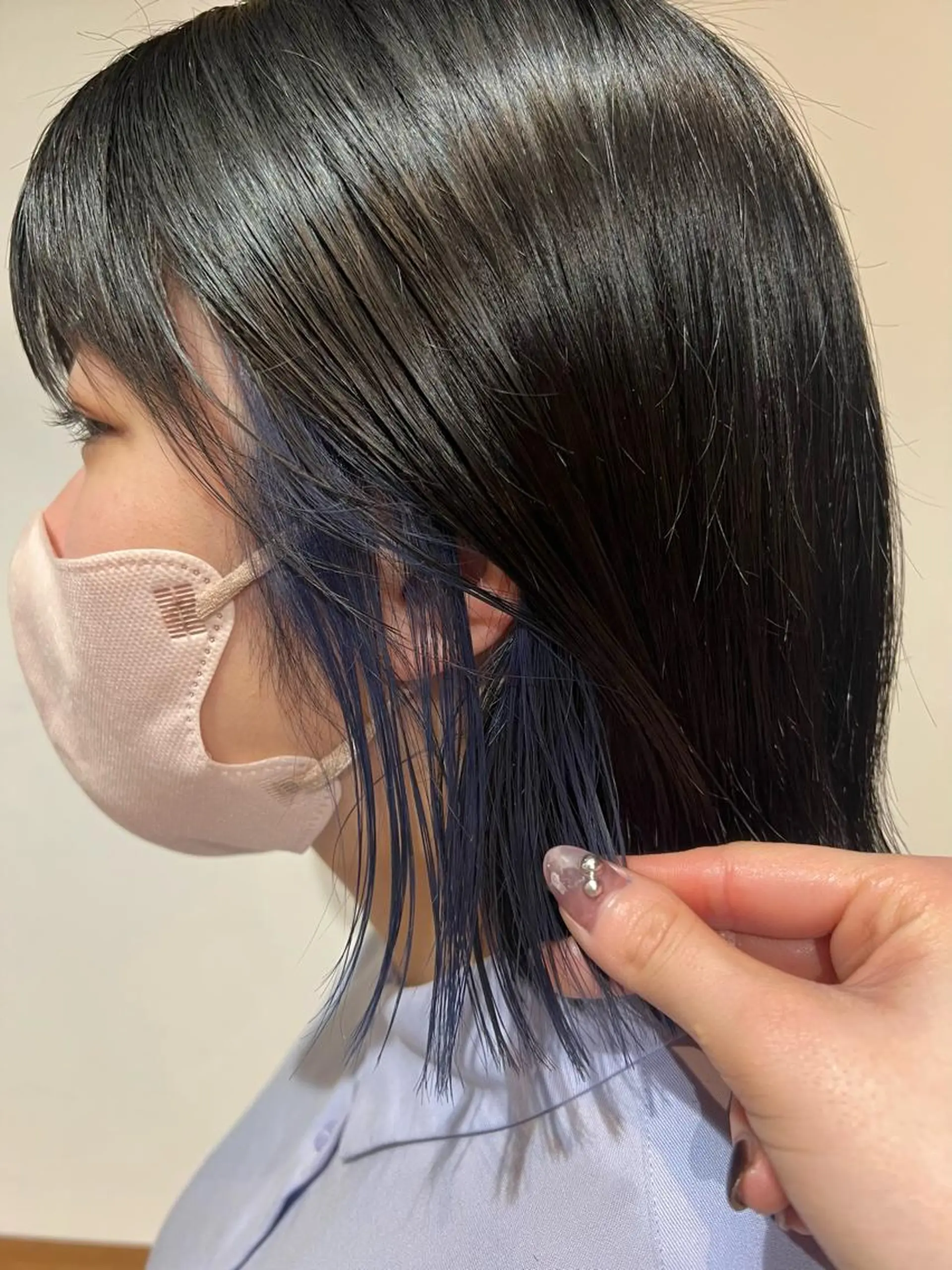 ミディアム カラー インナーカラー ヘアカラー 長田 唯のヘアスタイル