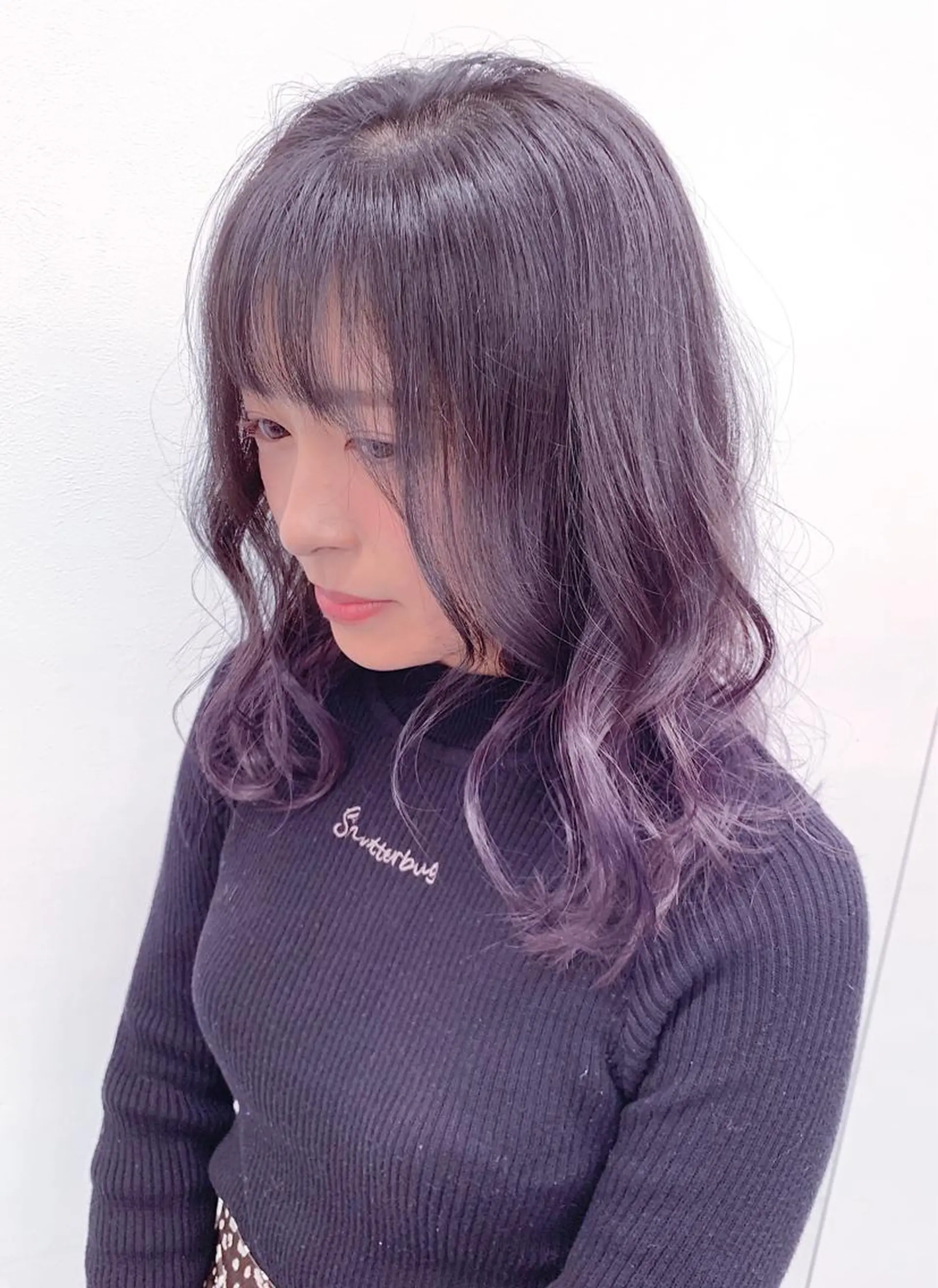 ミディアム カラー ヘアカラー ヘアセット 柔らかbeige モトキのヘアスタイル