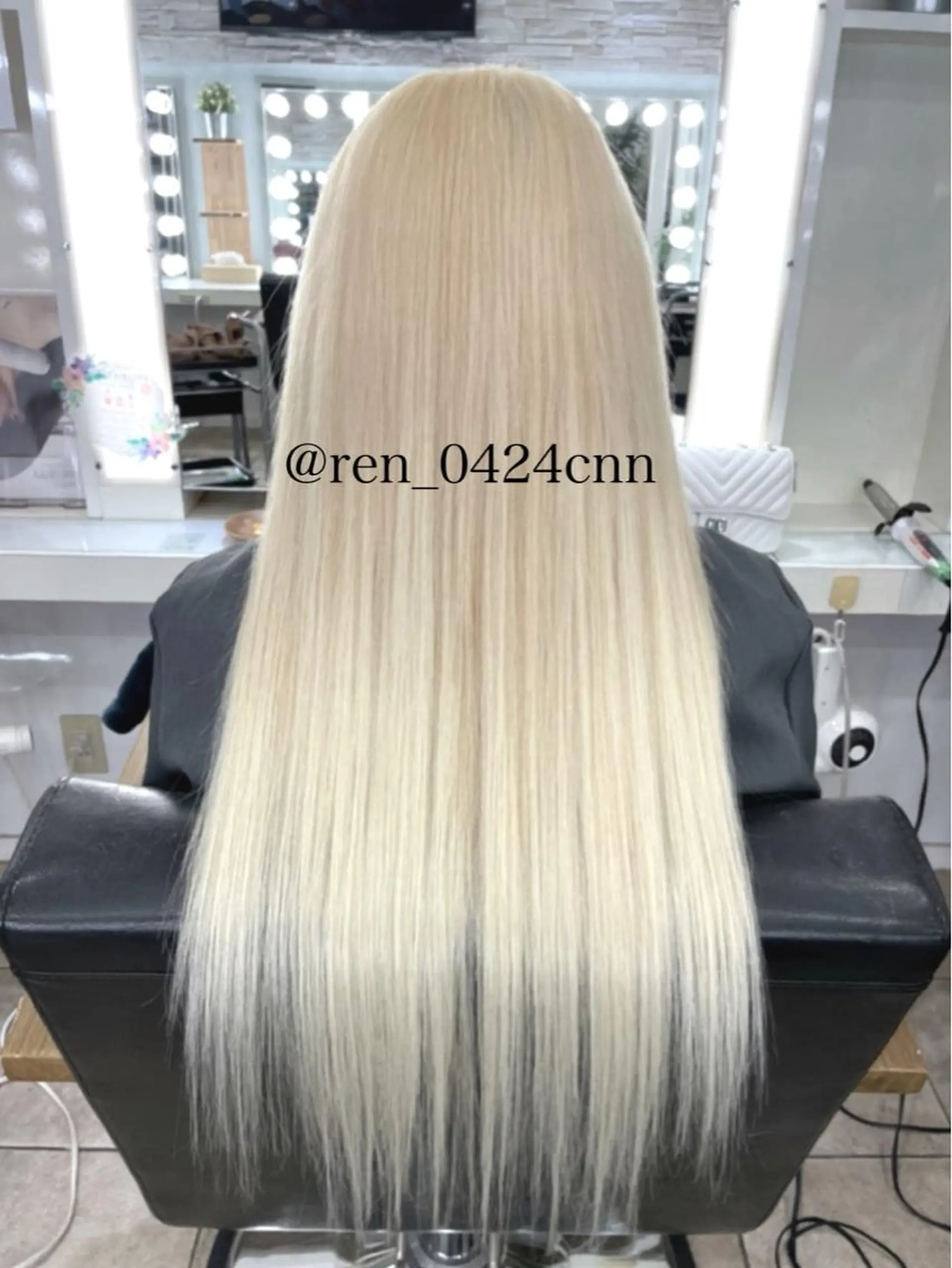 カラー れん/ハイトーン /エクステ/韓国風のヘアスタイル