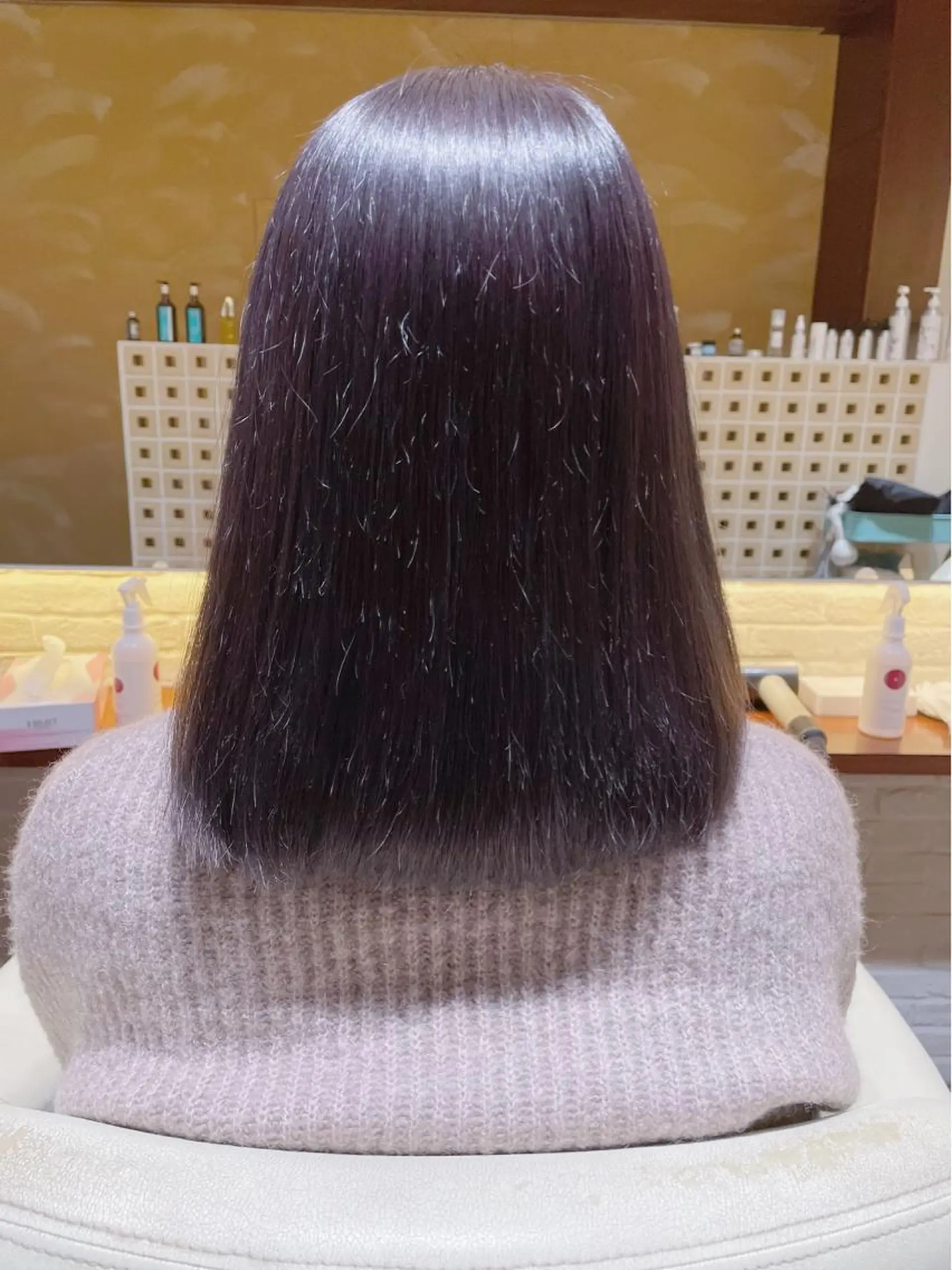 ミディアム カラー バイオレットカラー CoCooN 店長 さのえみのヘアスタイル