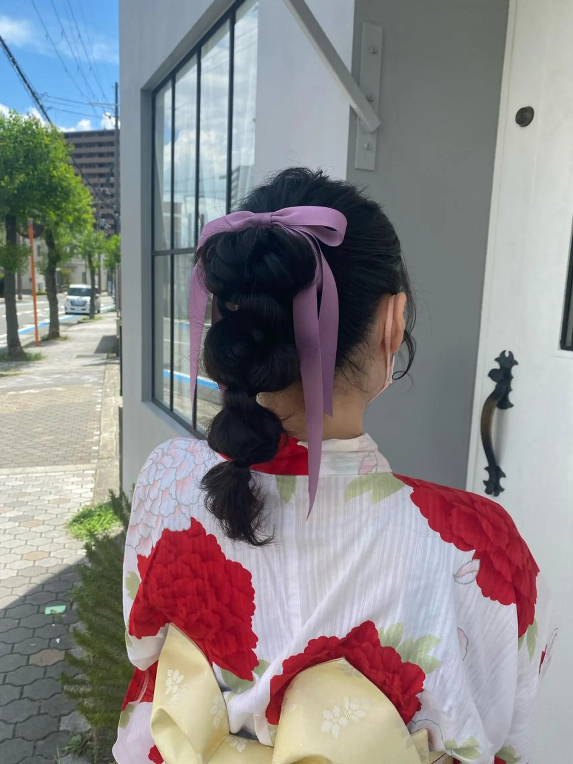 ヘアアレンジ 着物ヘア ポニーテール 浴衣 着付け 西村 美羽のヘアスタイル