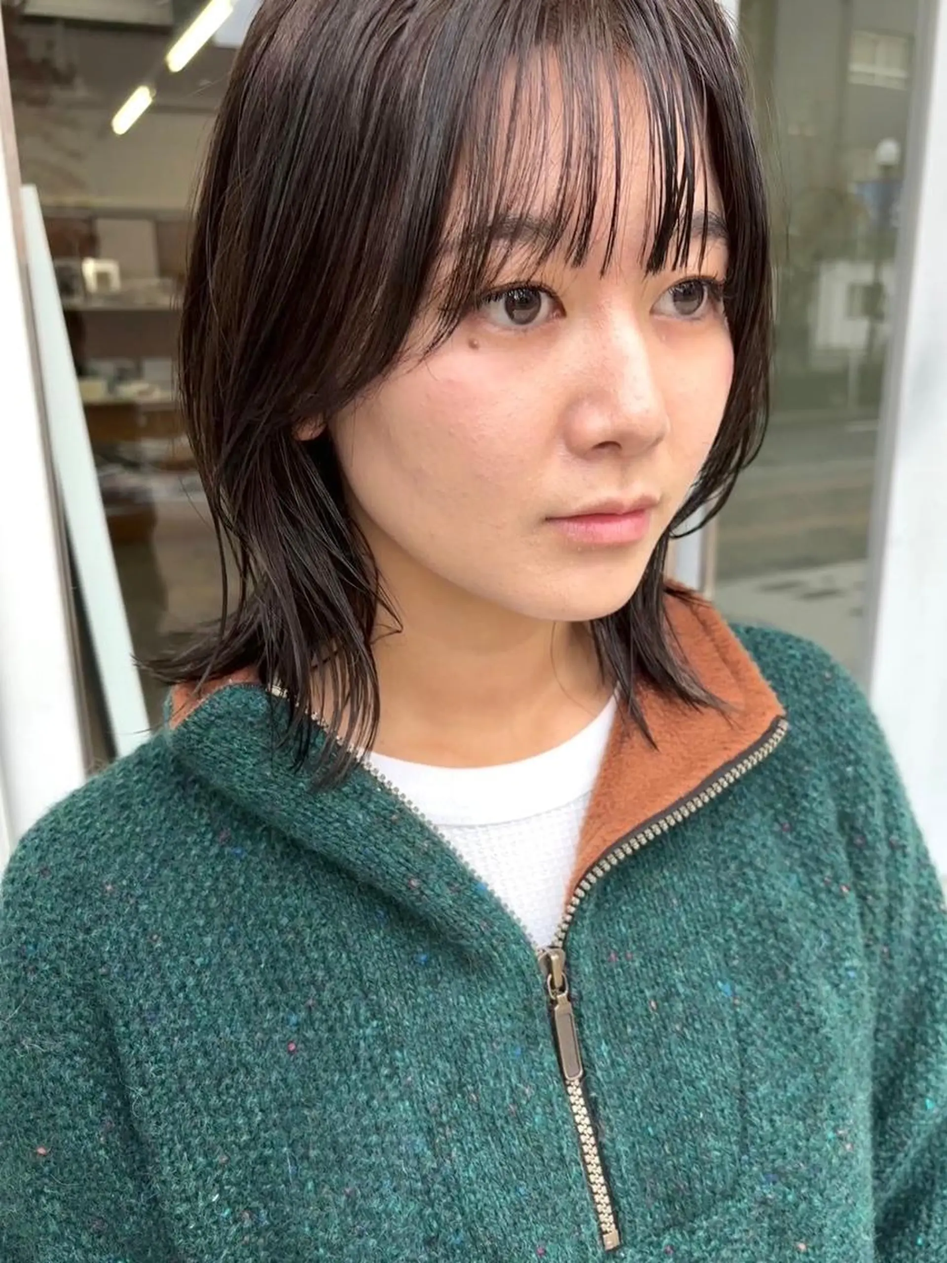 ミディアム カラー カット ヘアカラー 藤野 けいごのヘアスタイル