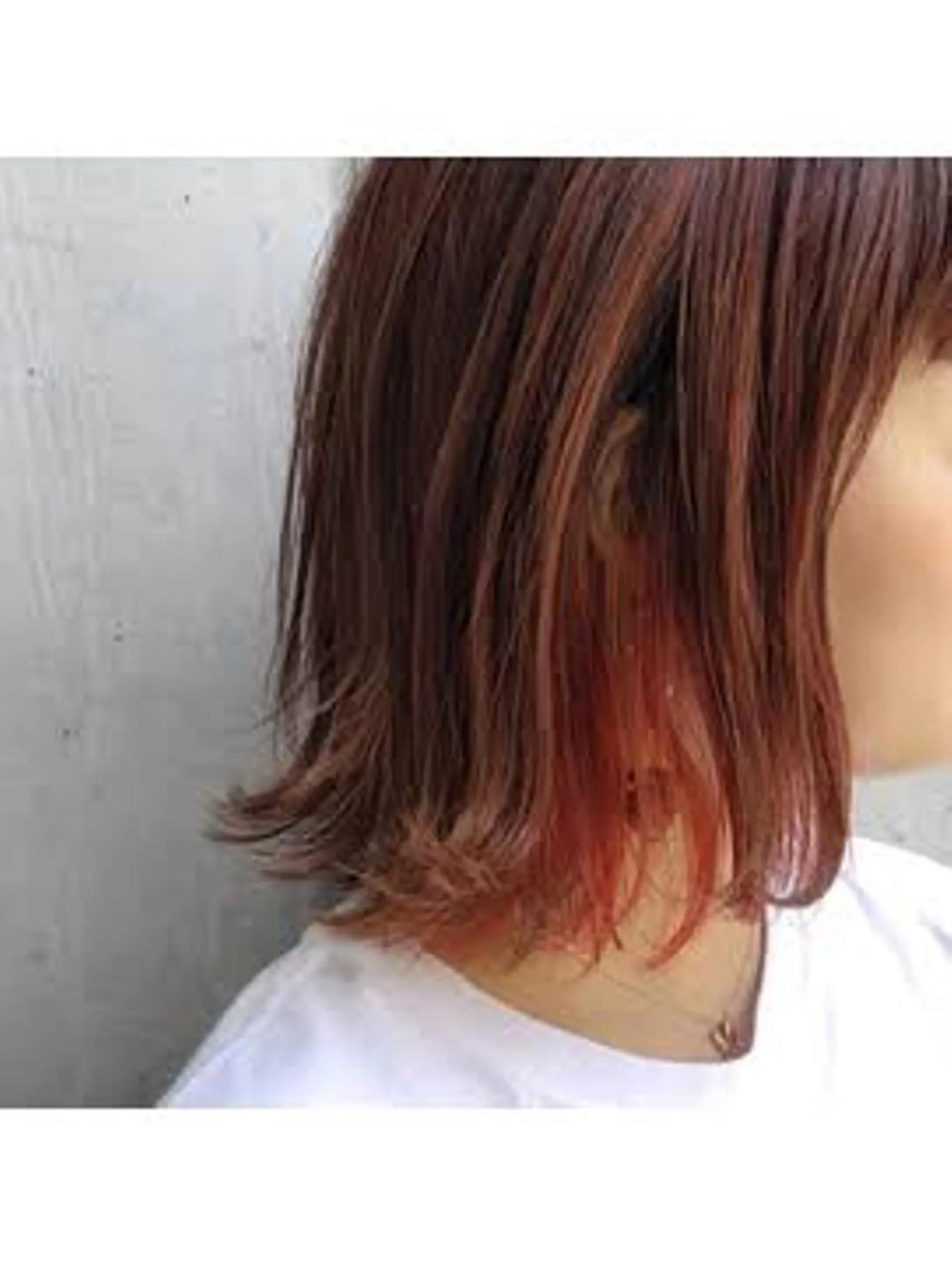 カラー オレンジ 高山🐬髪質改善 池袋で縮毛矯正のヘアスタイル