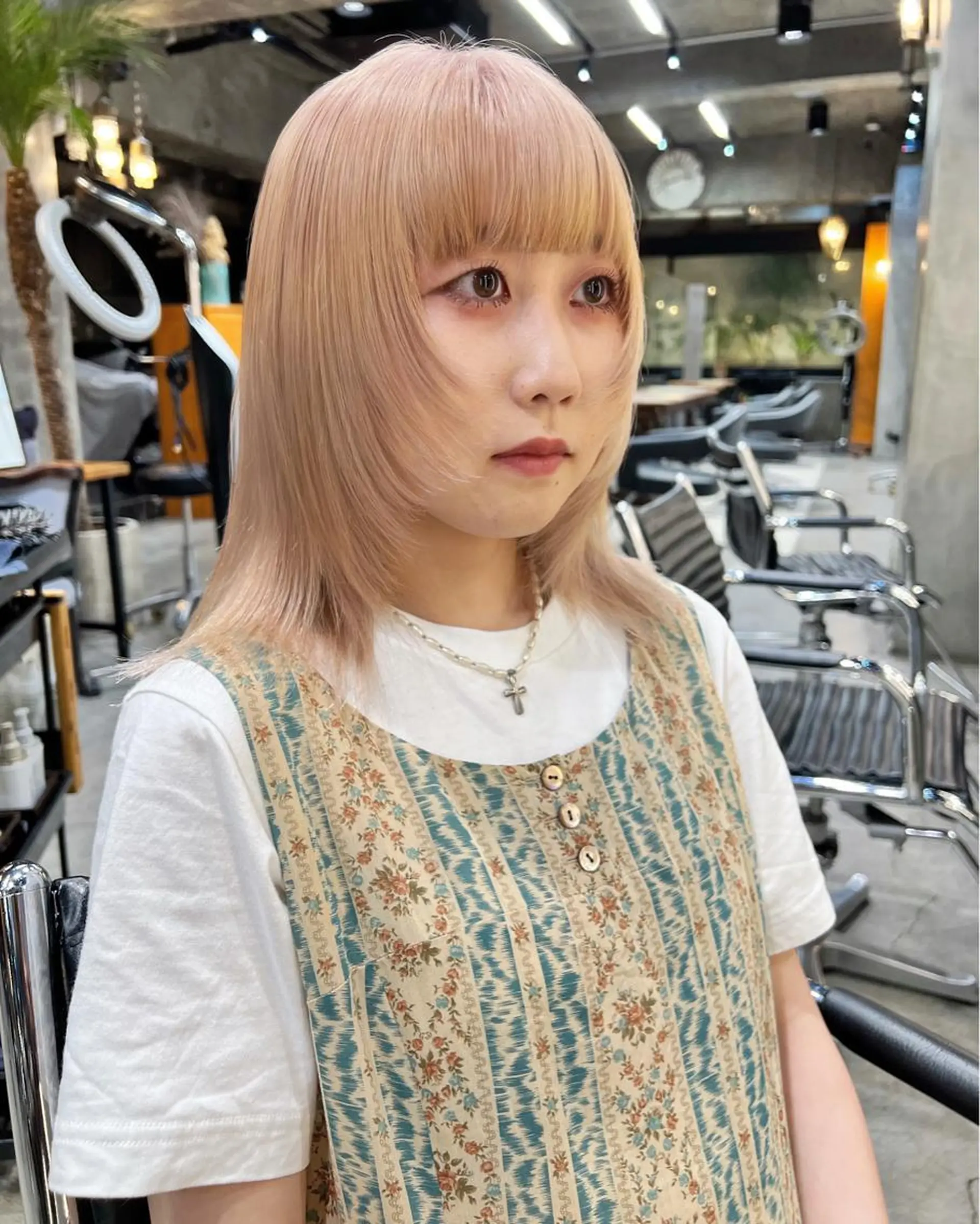 ロング カラー カット ヘアカラー haco＋所属・圧倒的デザイン力 店長🎨RENAのヘアスタイル