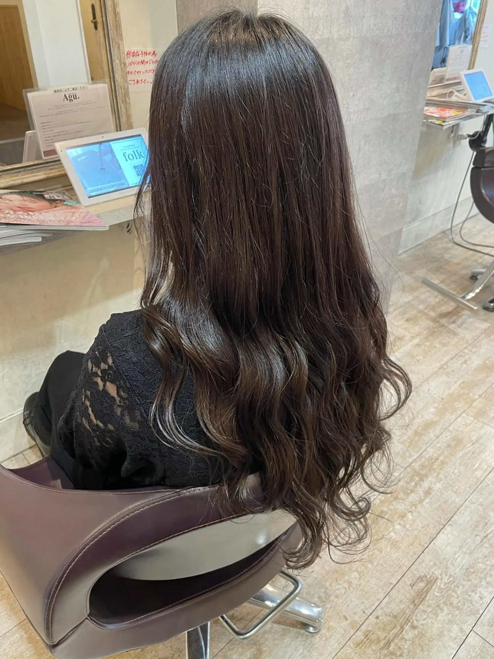 ロング カラー カット ヘアカラー Agu hair verse所属・小顔/似合わせカット 杉山莉菜のヘアスタイル