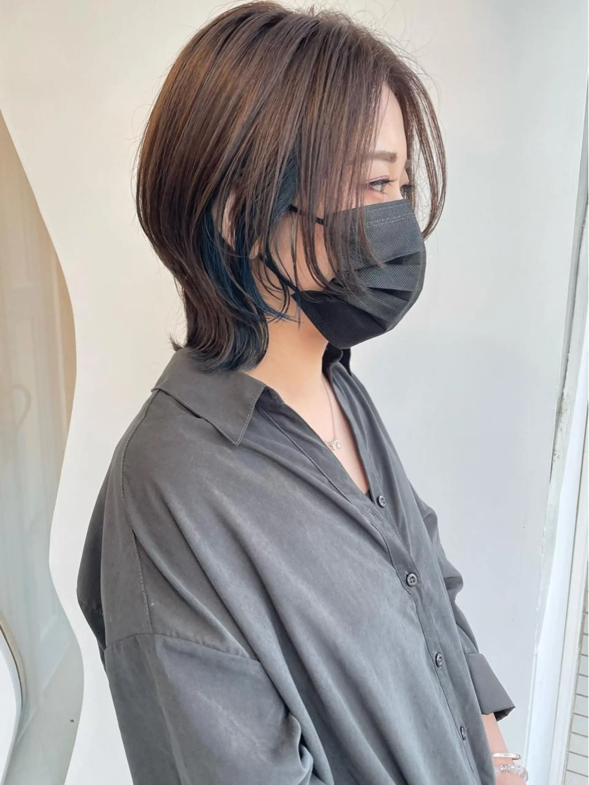 ミディアム ウルフカット カット ヘアカラー 🐺高椋 海/ウルフ/レイヤーのヘアスタイル