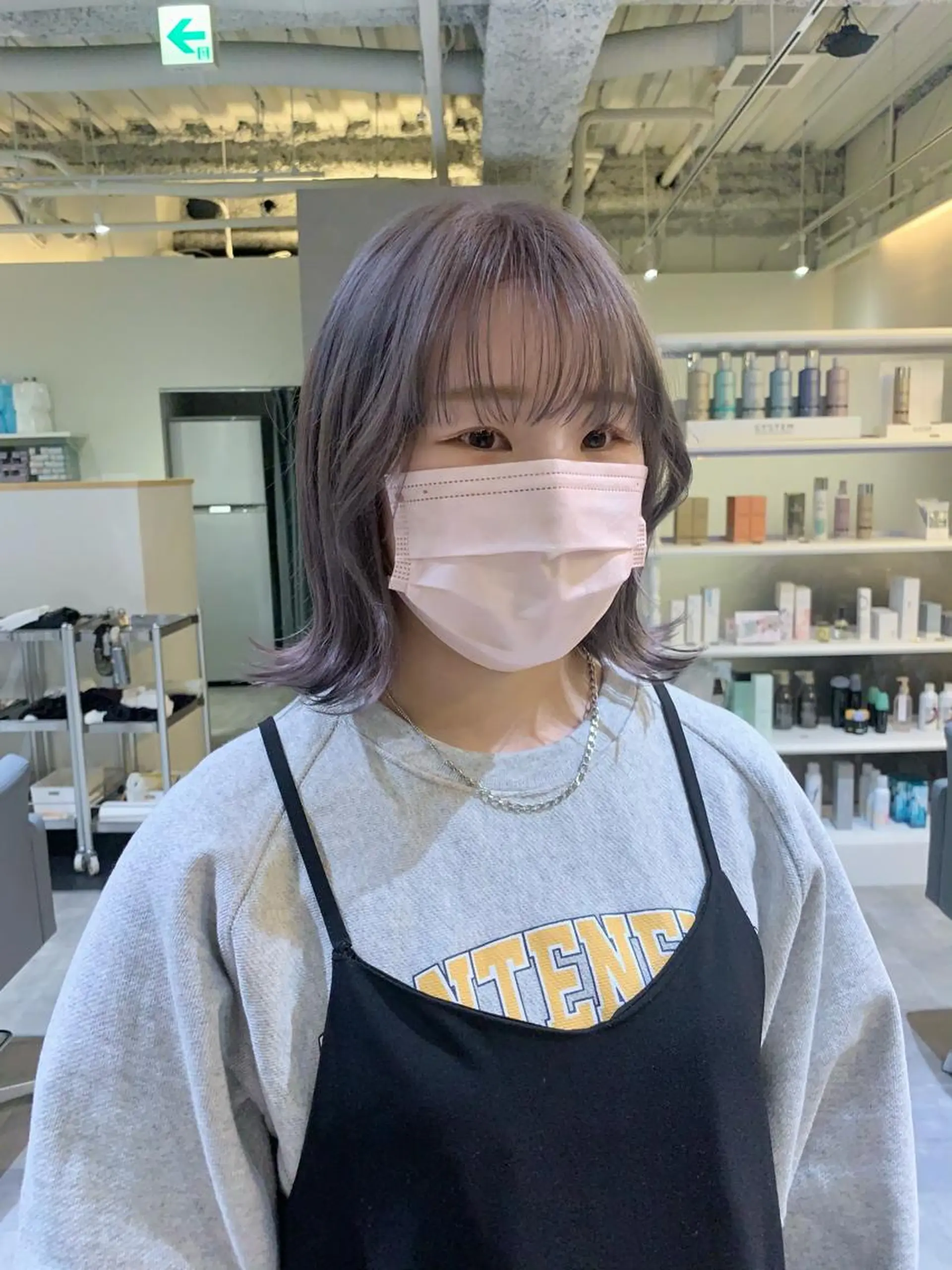 ミディアム カラー ベージュカラー ブリーチ ケアブリーチ デザインカラー ダブルカラー 桃果 momokaのヘアスタイル