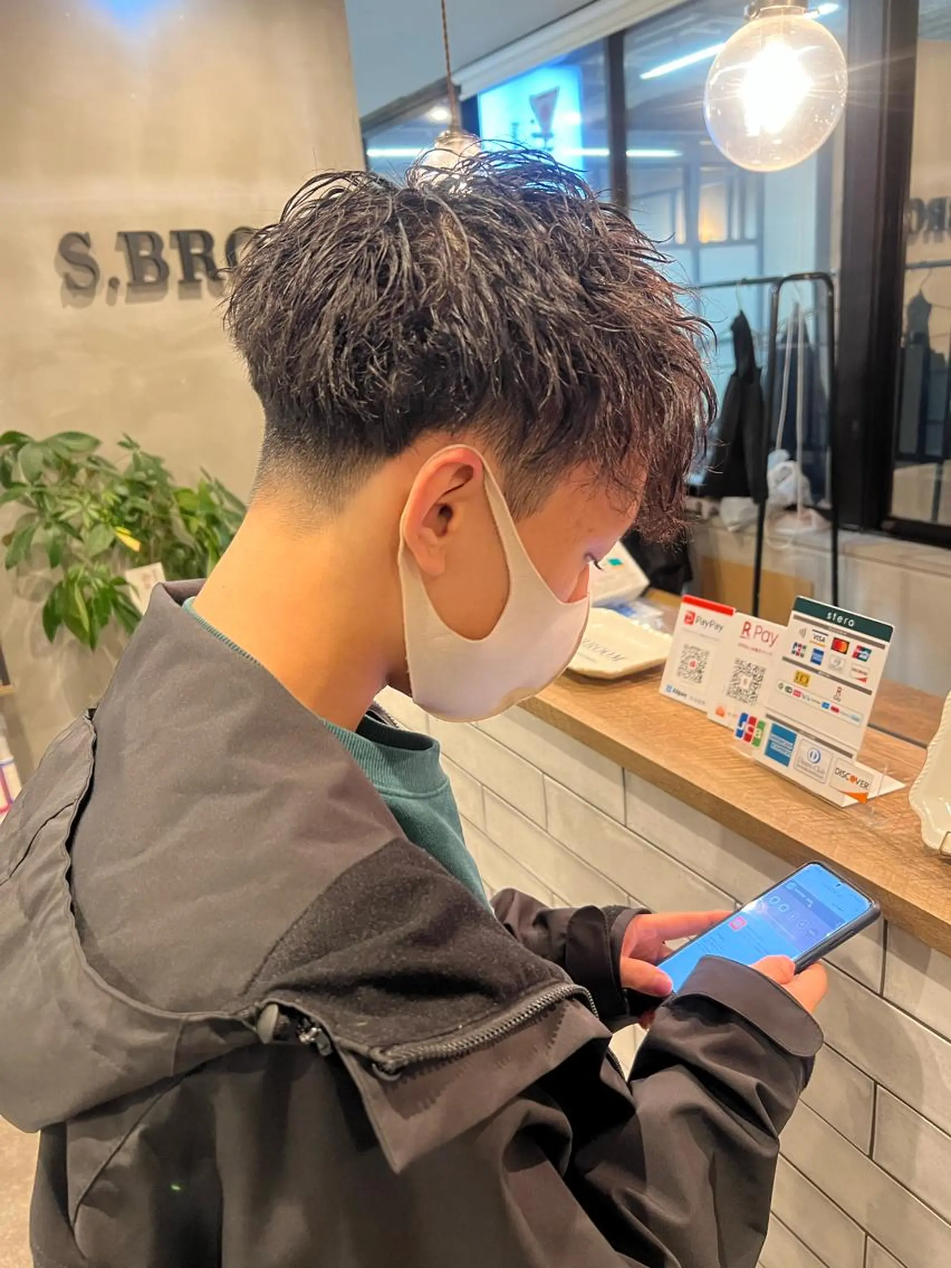 ショート パーマ メンズ カット パーマ 【S.BROOM】 店長　西川徹のヘアスタイル