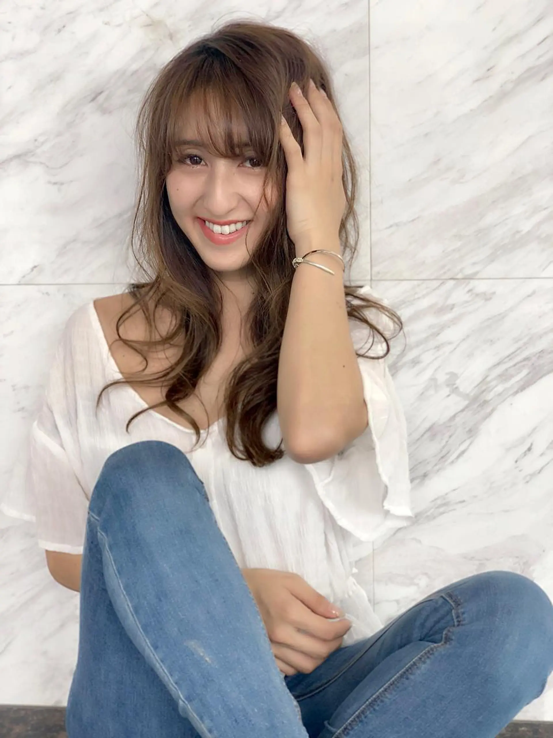 セミロング パーマ カット パーマ トリートメント Ash川越店／ 松本　亮二のヘアスタイル