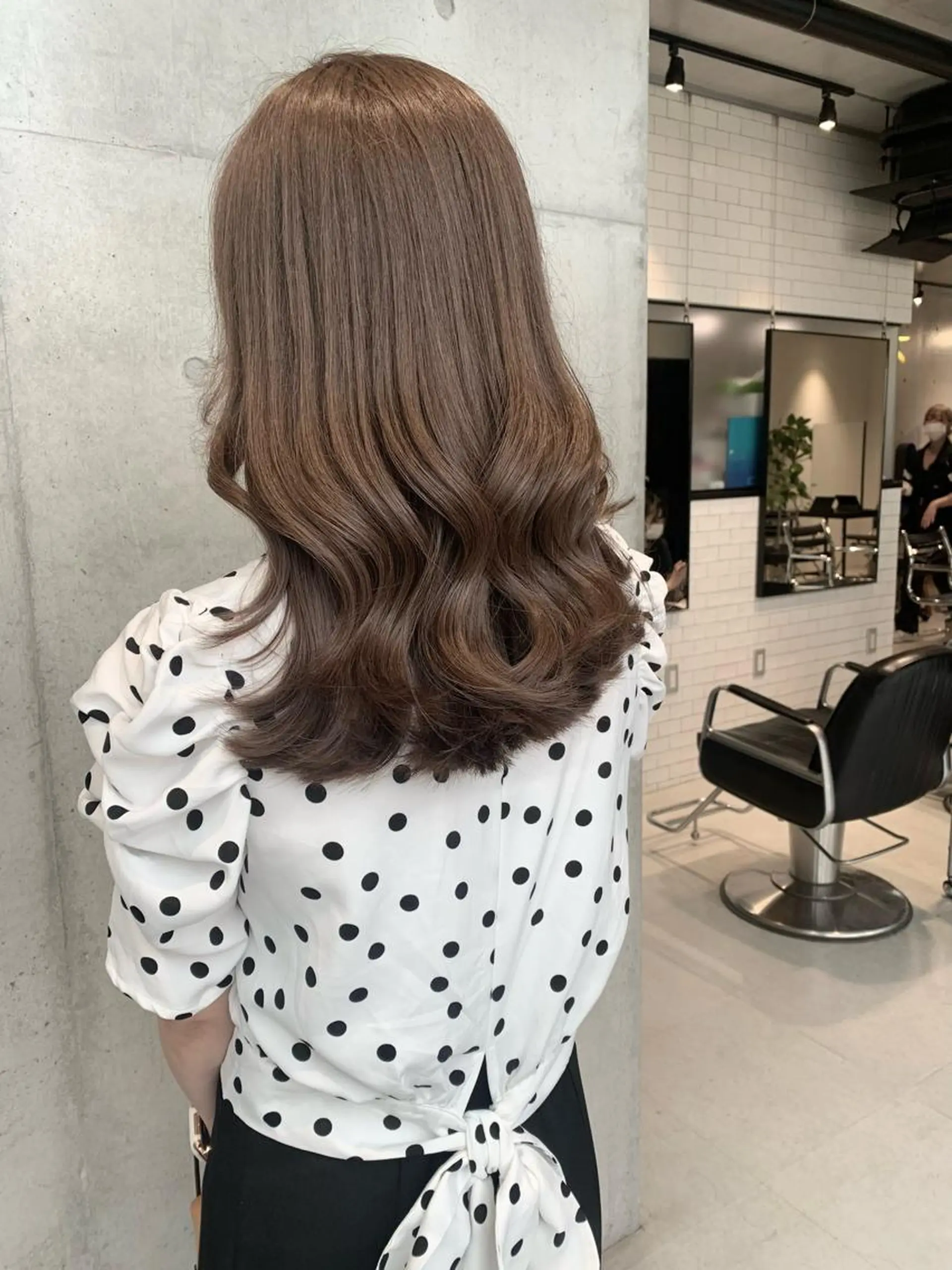 ロング カラー カット ヘアカラー トリートメント ヘッドスパ 透明感/オリーブ/ グレージュ/YUKAのヘアスタイル