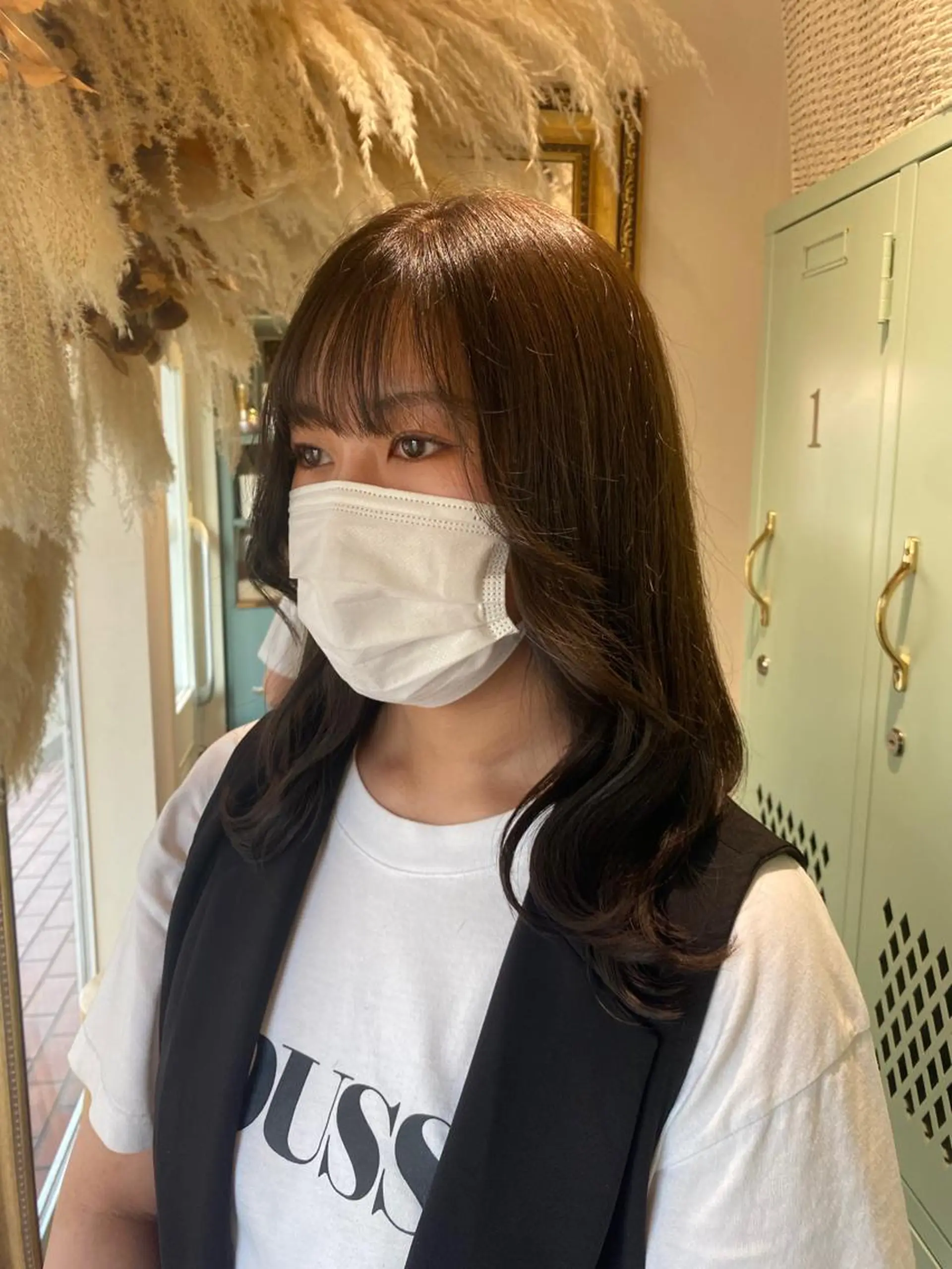 セミロング カラー 透明感カラー/韓国 ヘア🩶yuri🩵のヘアスタイル