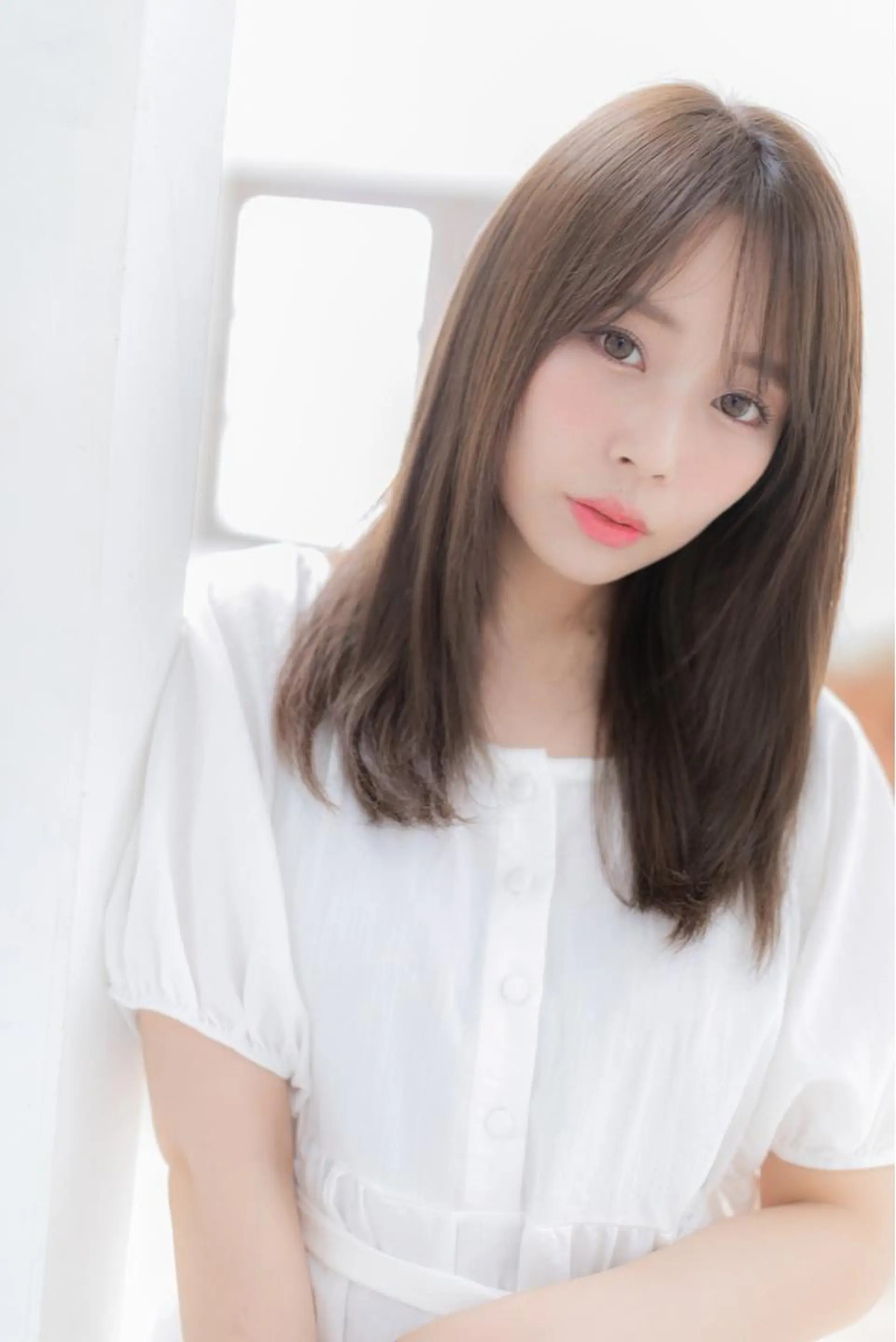 セミロング カラー パーマ ヘアアレンジ メンズ 川上 有香のヘアスタイル