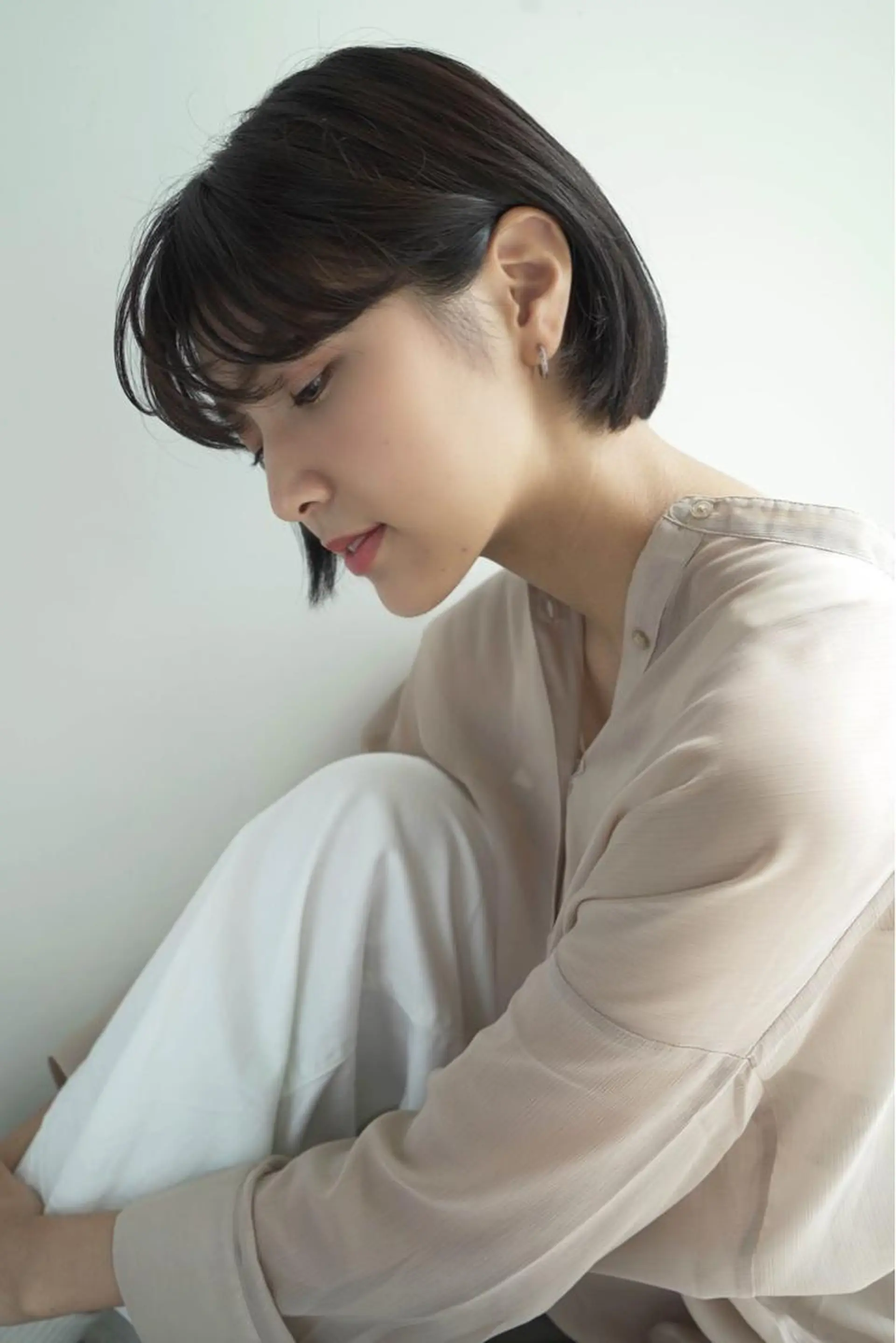 ショート カラー カット ヘアカラー トリートメント 京都大人女性ショート 徒歩1分/秋山のヘアスタイル