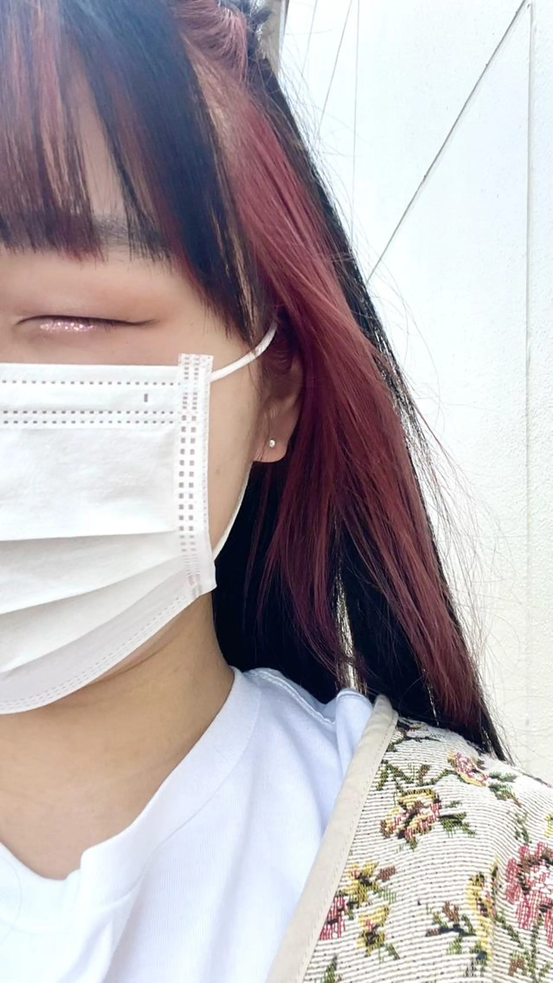 カラー ピンクカラー 服部 未夢のヘアスタイル