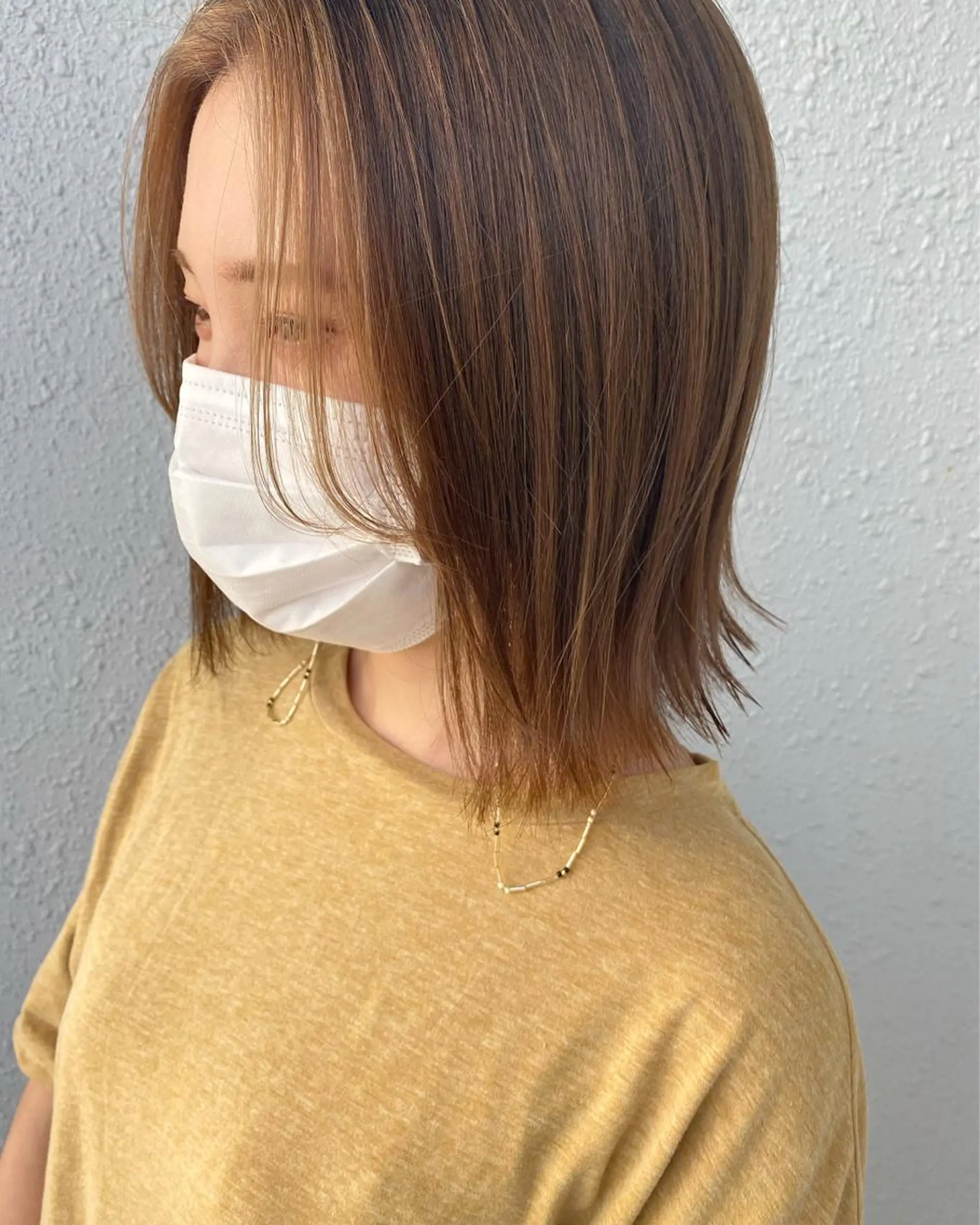 ミディアム カラー ミストバング ブリーチ  フェイスフレーミング 後藤紗英/髪質改善 /オリーブベージュのヘアスタイル