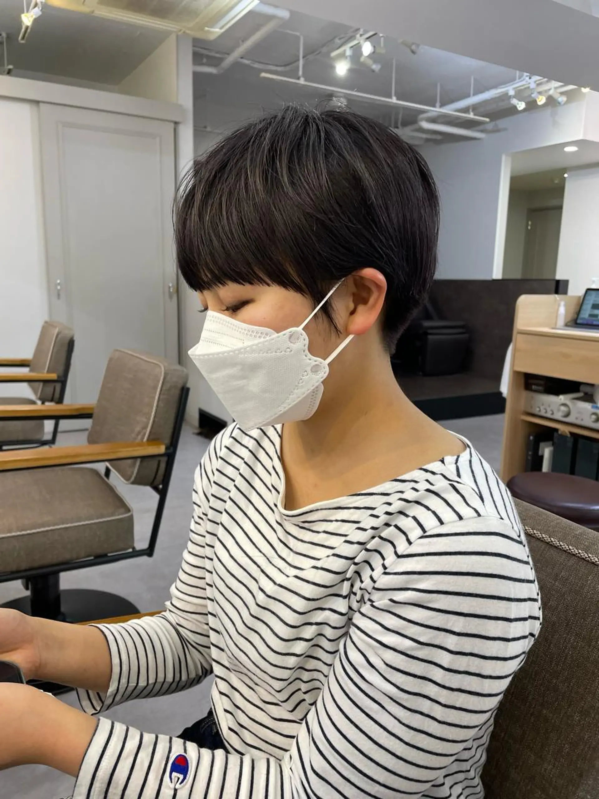 ショート カラー ショートヘア レイヤーパーマ＊ 顔まわり似合わせのヘアスタイル