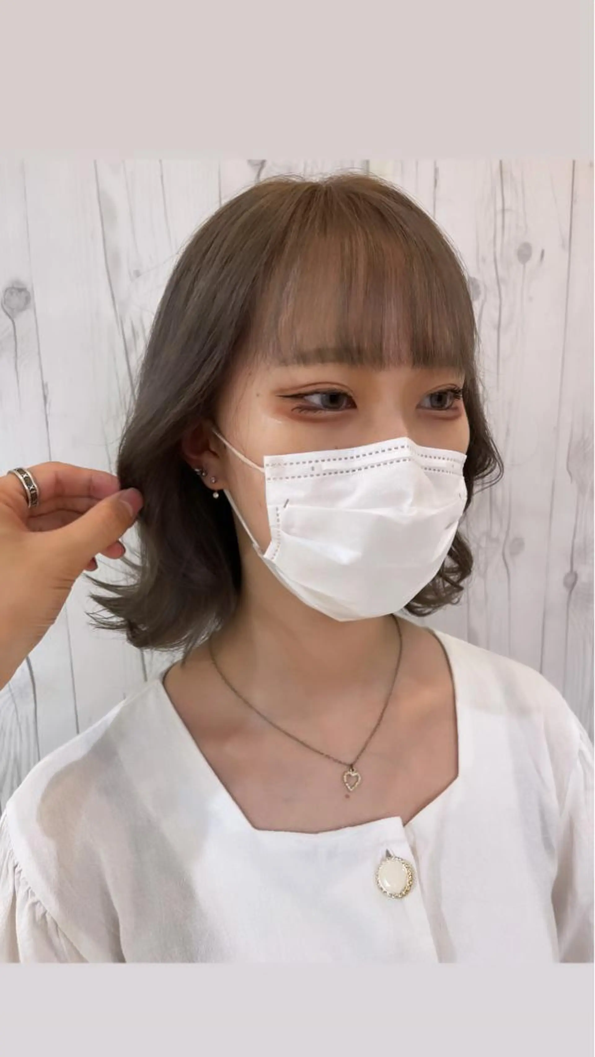 ミディアム タンバルモリ 韓国風ヘア 名古屋のピンク好き かずくん🦩のヘアスタイル